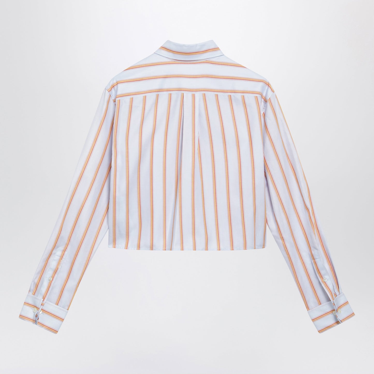 Jw Anderson Cropped Blue And Orange Cotton Shirt Women J.W. ANDERSON