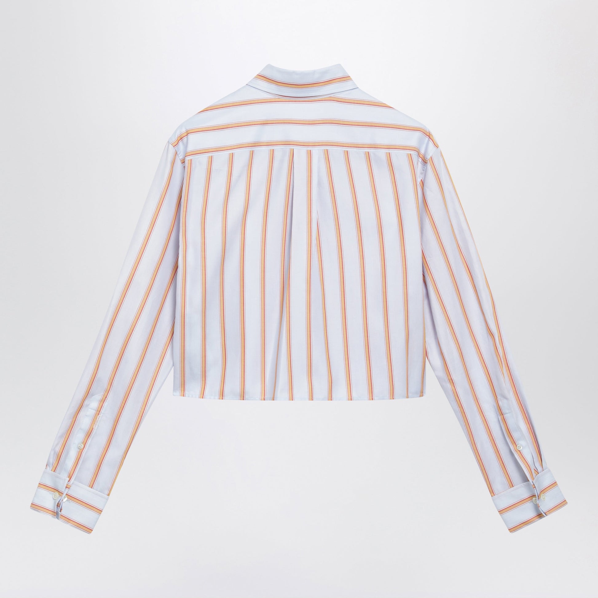 Jw Anderson Cropped Blue And Orange Cotton Shirt Women J.W. ANDERSON