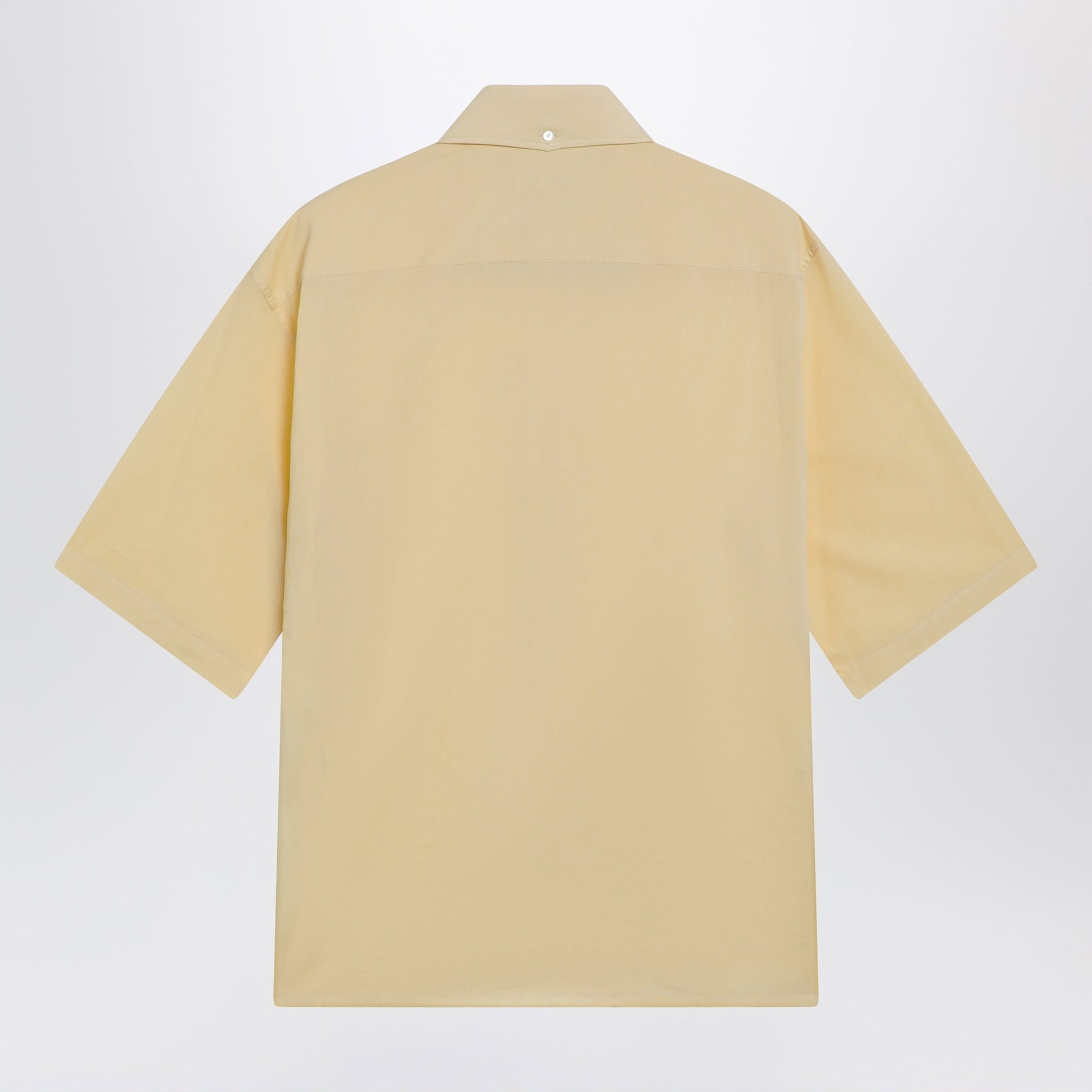 Lemaire Light Yellow Short-Sleeve Wool Shirt Men LEMAIRE
