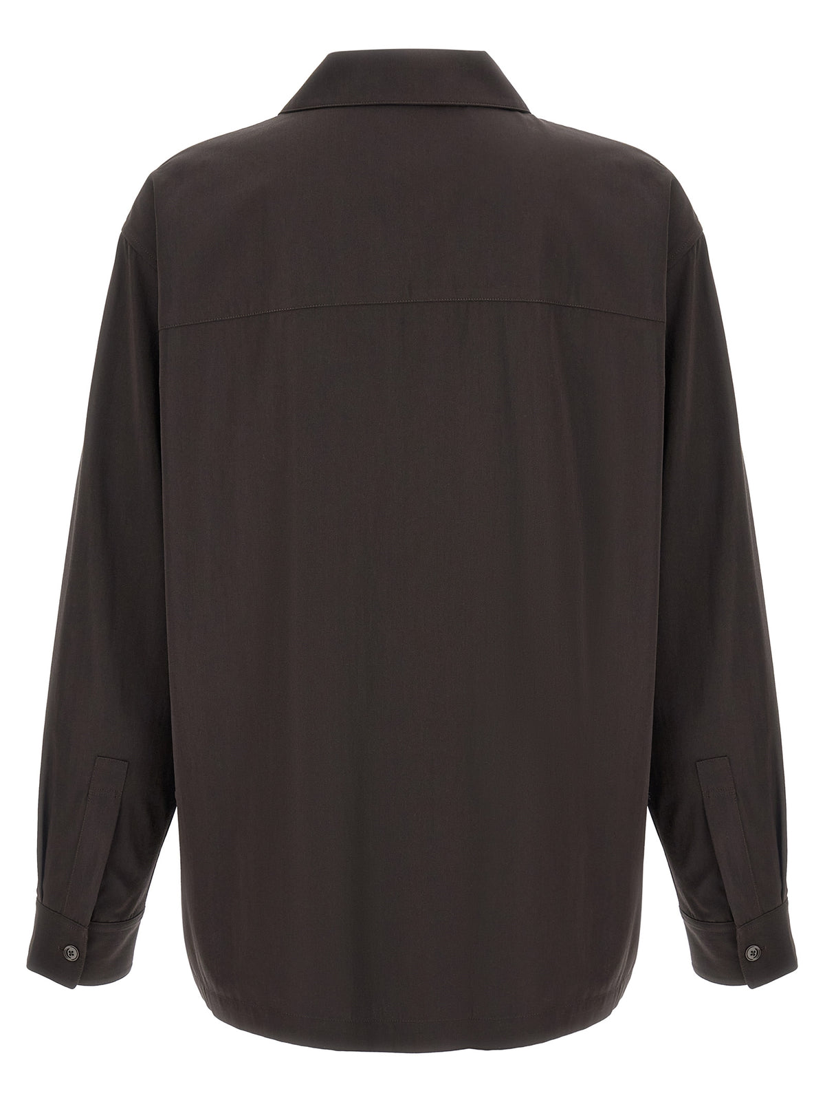 Lemaire Men Brown Wool Gabardine Overshirt LEMAIRE