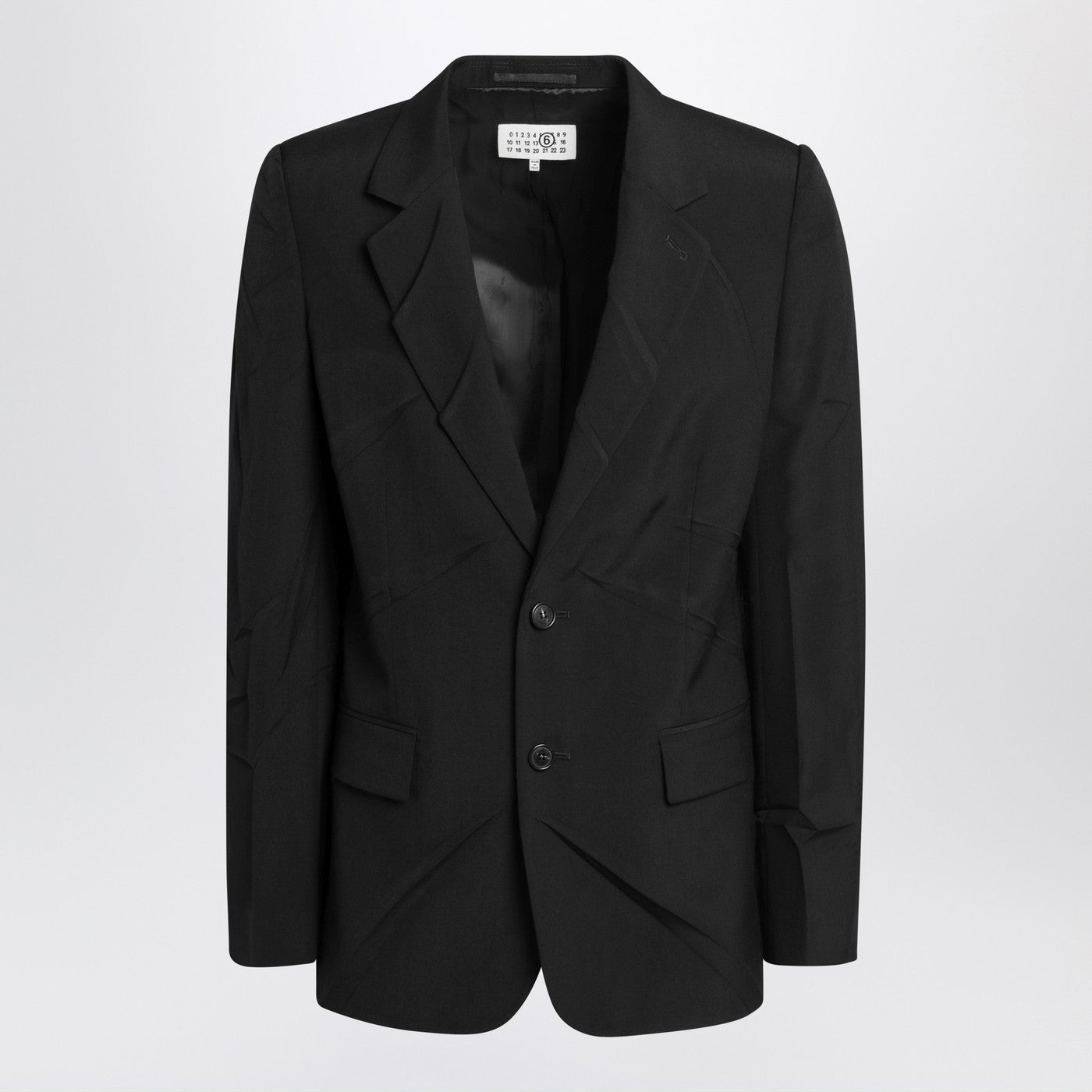 Mm6 Maison Margiela Black Wool-Blend Jacket Men MM6 MAISON MARGIELA