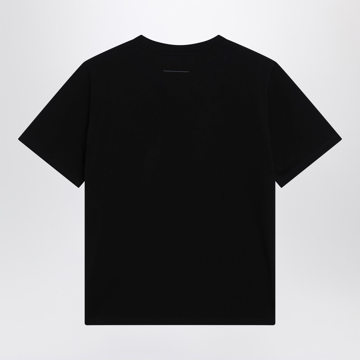 Mm6 Maison Margiela Black T-Shirt With Logo Print Men MM6 MAISON MARGIELA