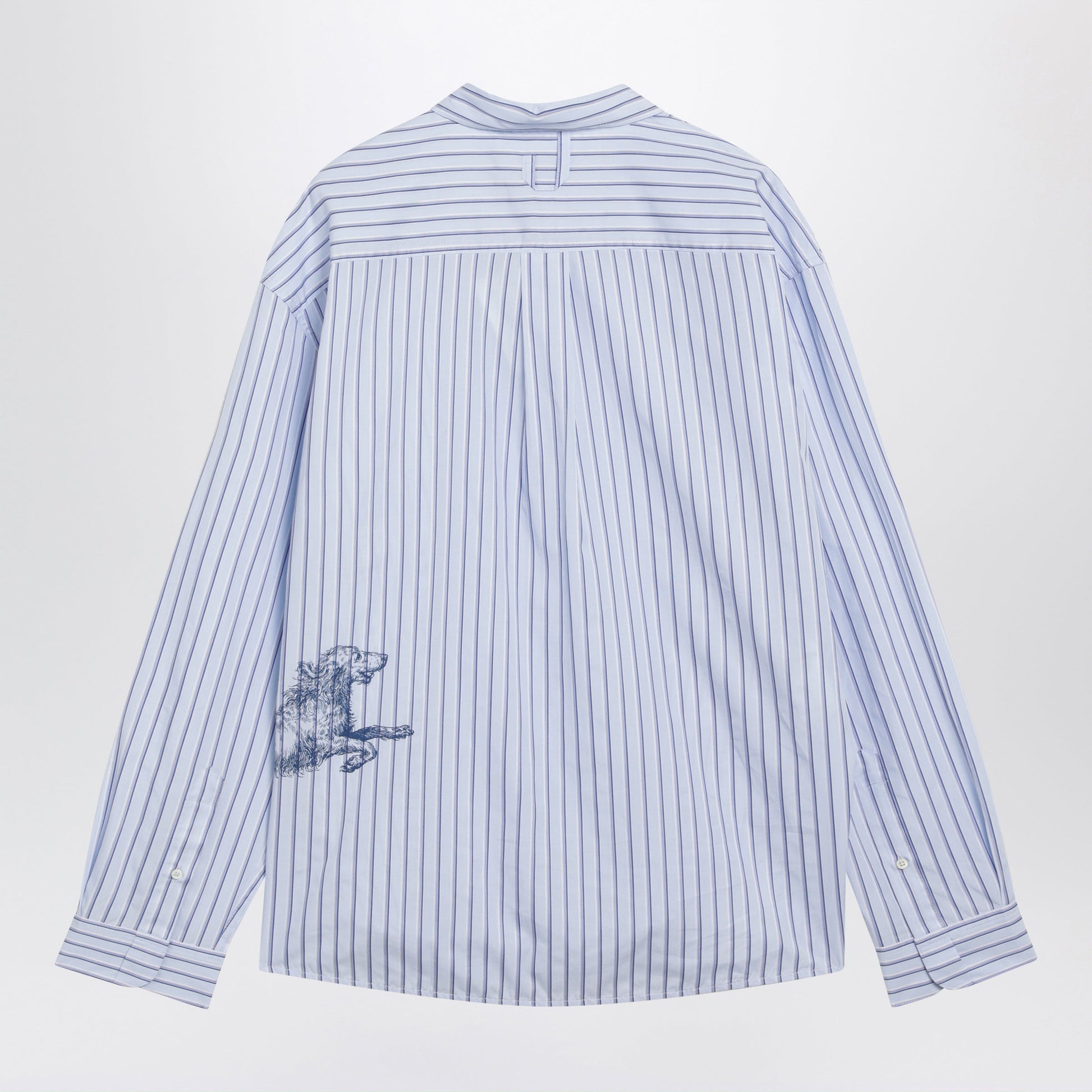 Jacquemus Simon Blue Striped Cotton Shirt Men JACQUEMUS