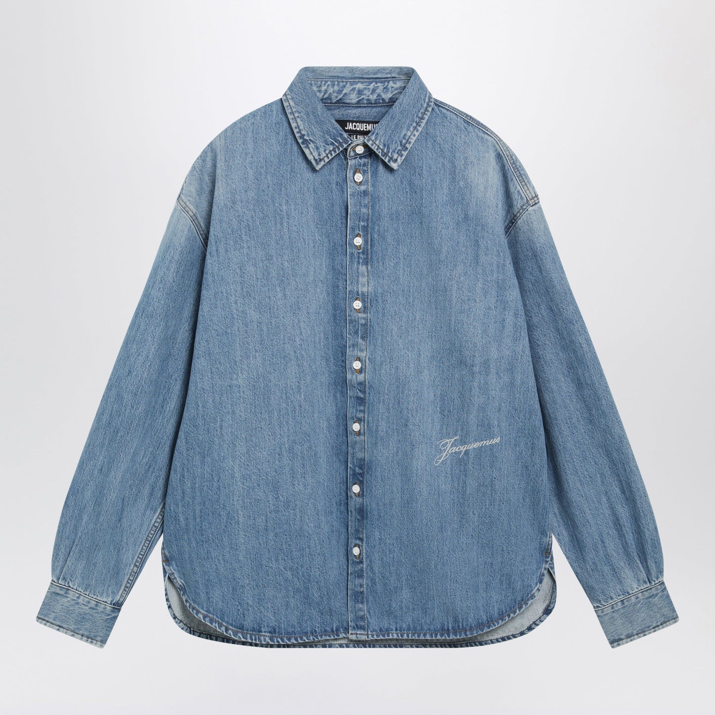 Jacquemus Simon Blue De-Nã®Mes Denim Shirt Men JACQUEMUS