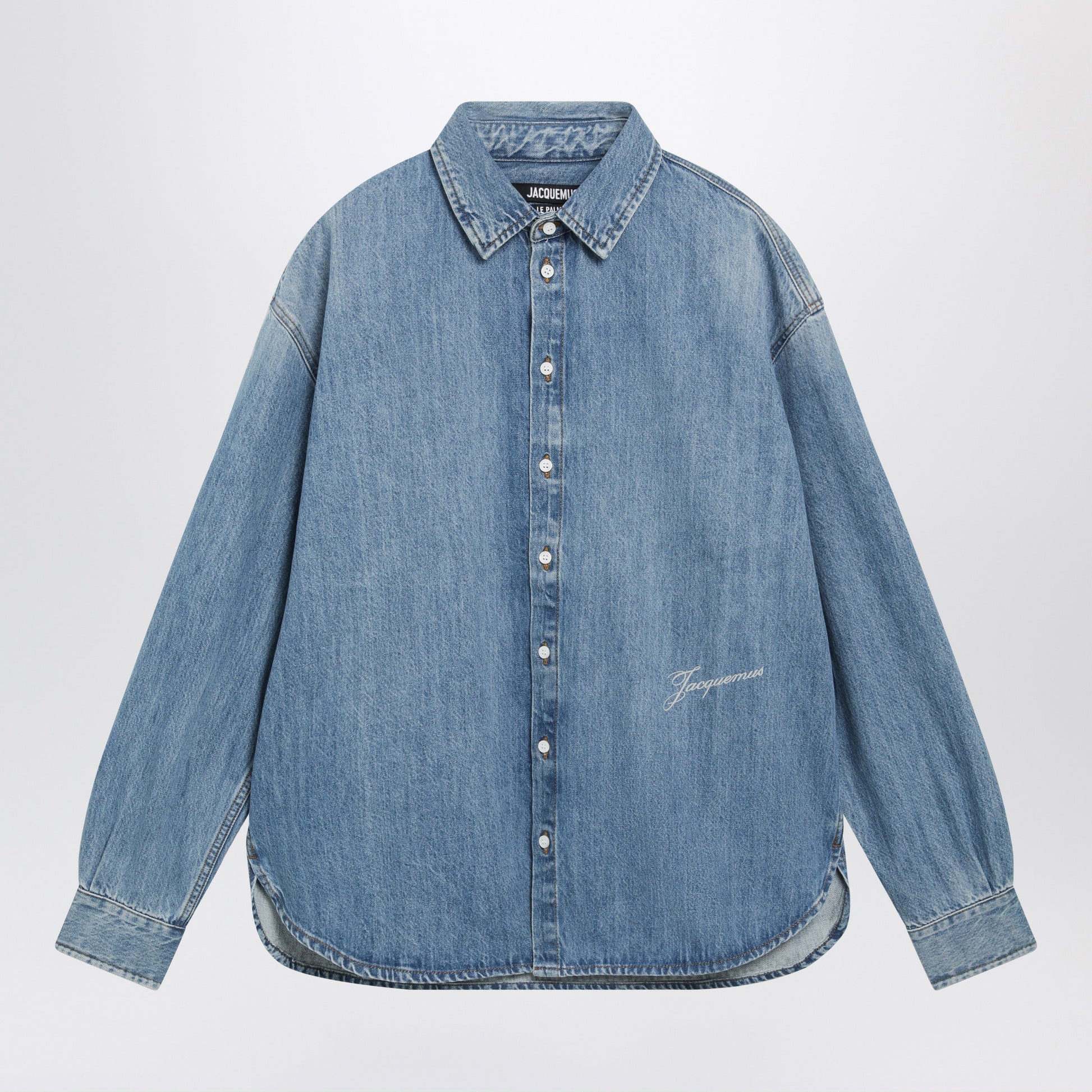 Jacquemus Simon Blue De-Nã®Mes Denim Shirt Men JACQUEMUS