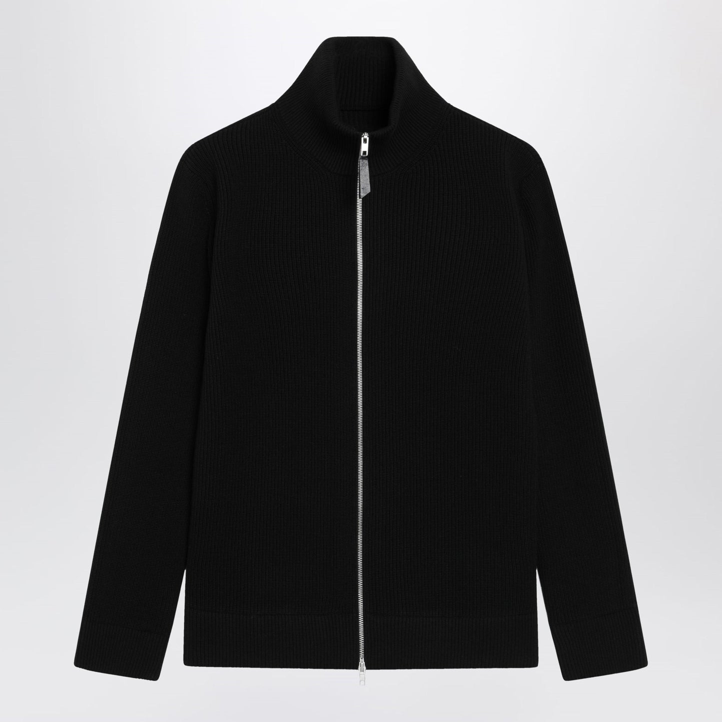 Maison Margiela Zip-Up Knit Cardigan In Black Cotton And Wool Men MAISON MARGIELA