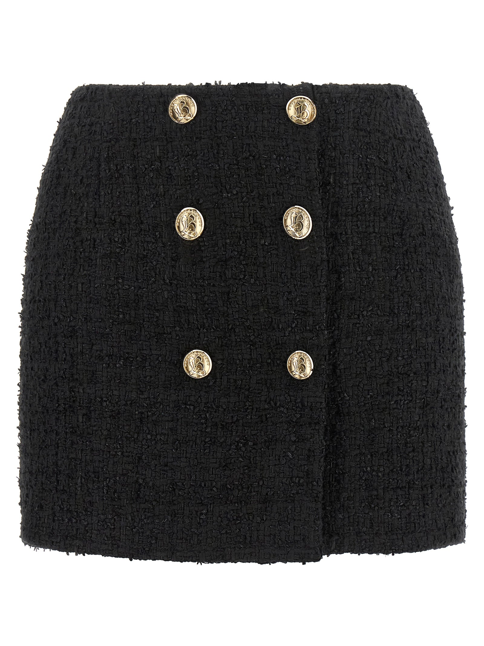 Balmain Women Embossed Button Detail Miniskirt BALMAIN