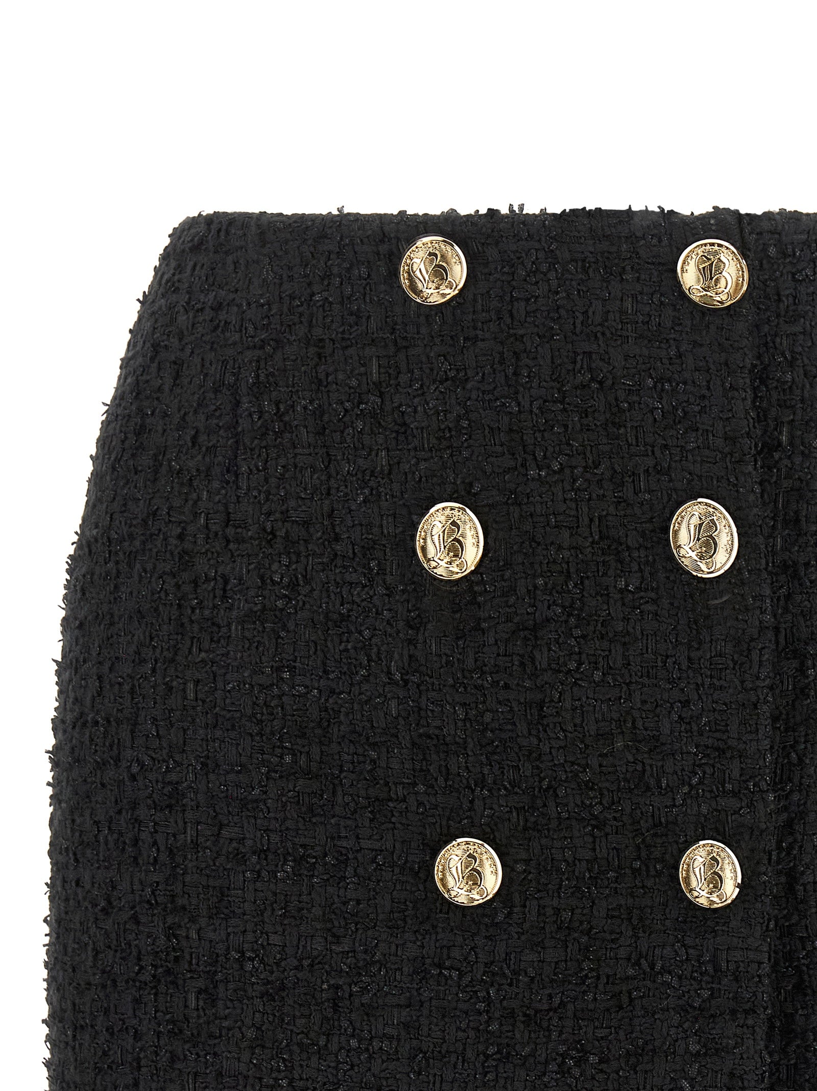 Balmain Women Embossed Button Detail Miniskirt BALMAIN