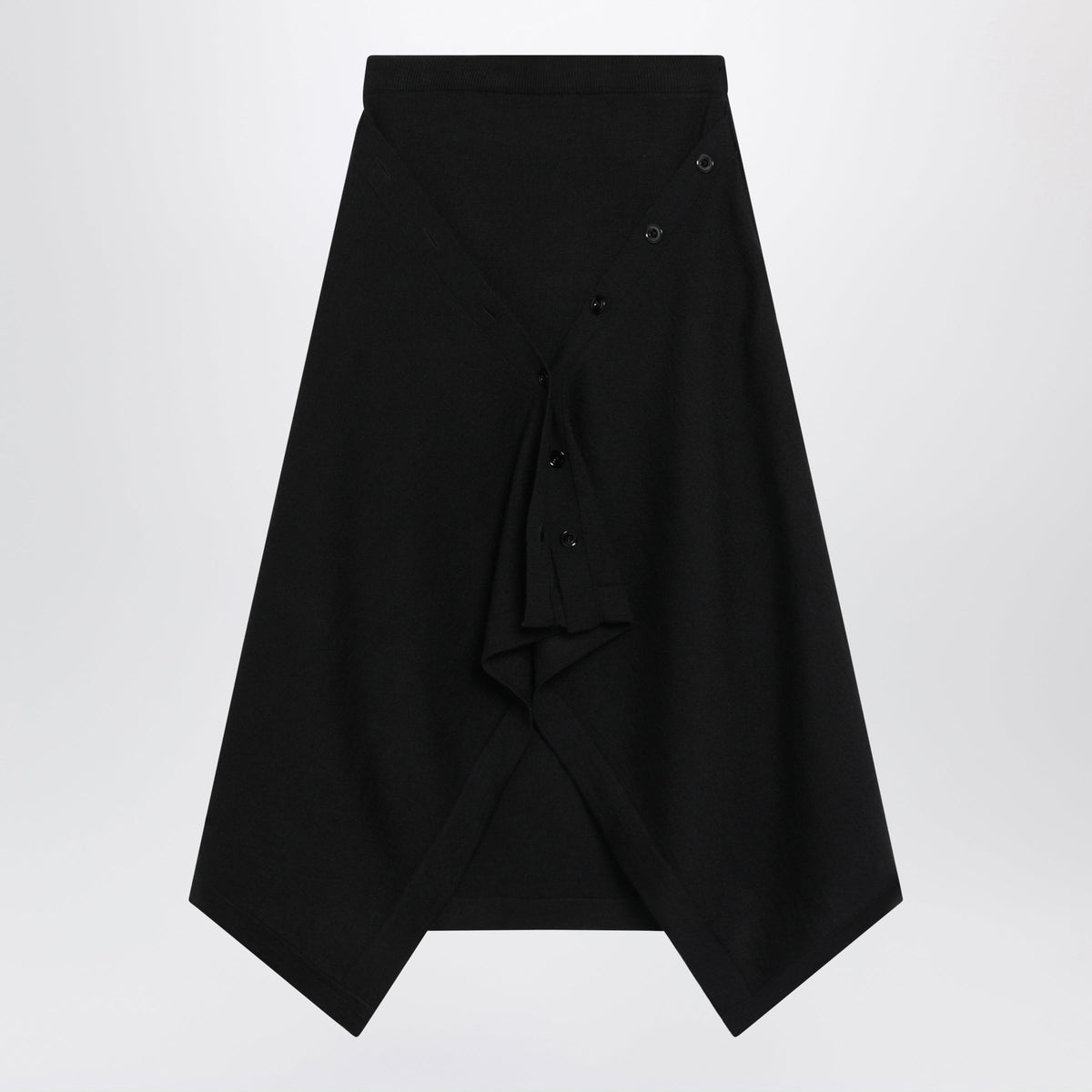 Lemaire Black Merino Wool Blend Midi Skirt Women LEMAIRE