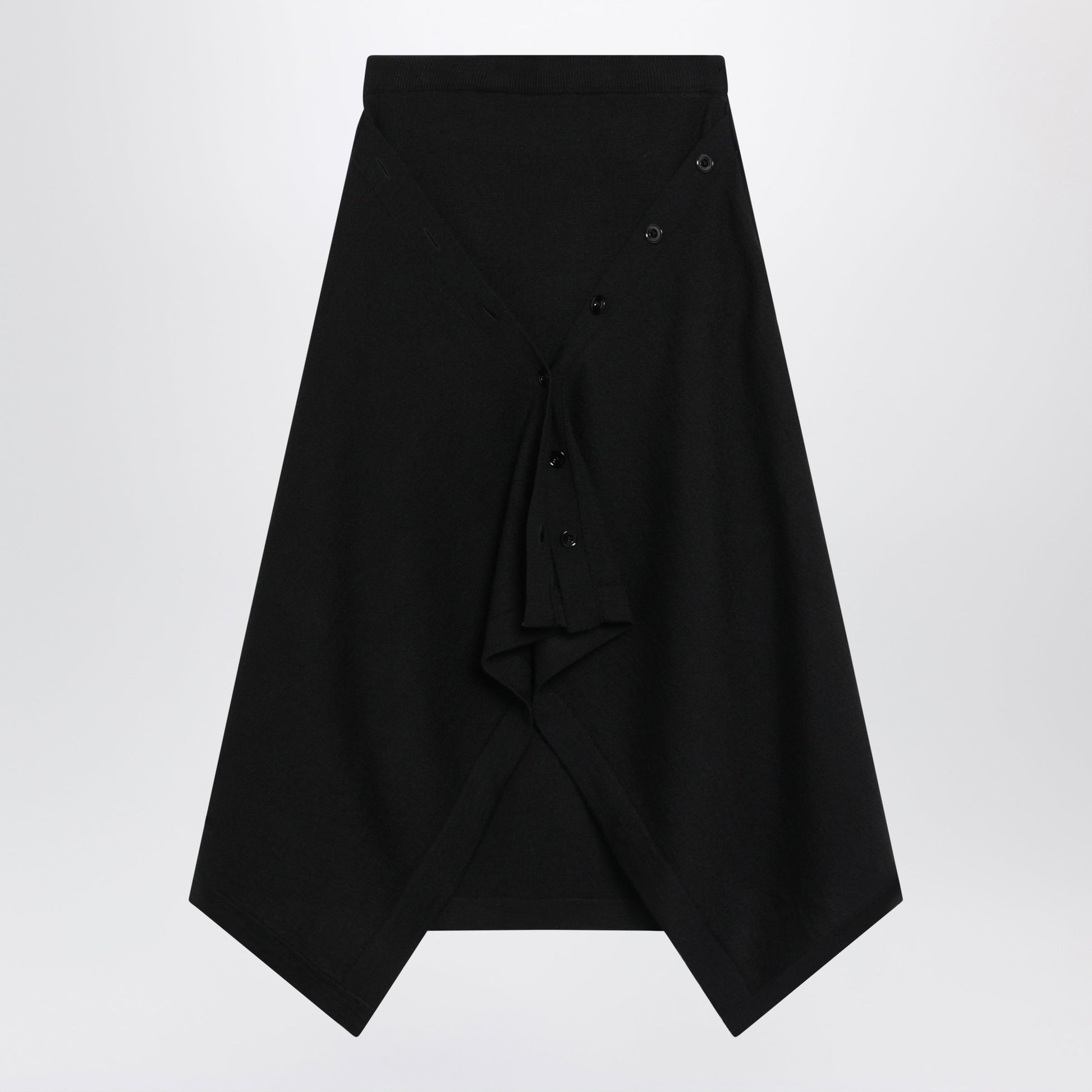 Lemaire Black Merino Wool Blend Midi Skirt Women LEMAIRE