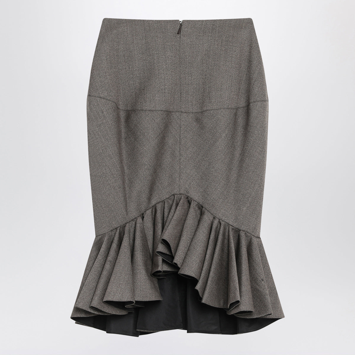 Jacquemus Palmier Dark Brown Midi Skirt In Cotton Blend Women JACQUEMUS