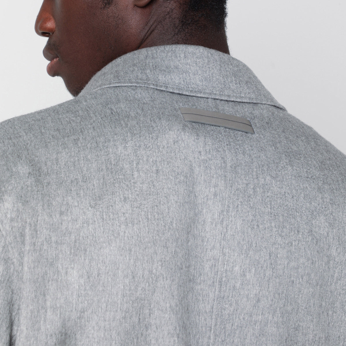 Zegna Grey Melange Cashmere Shirt Jacket Men ZEGNA