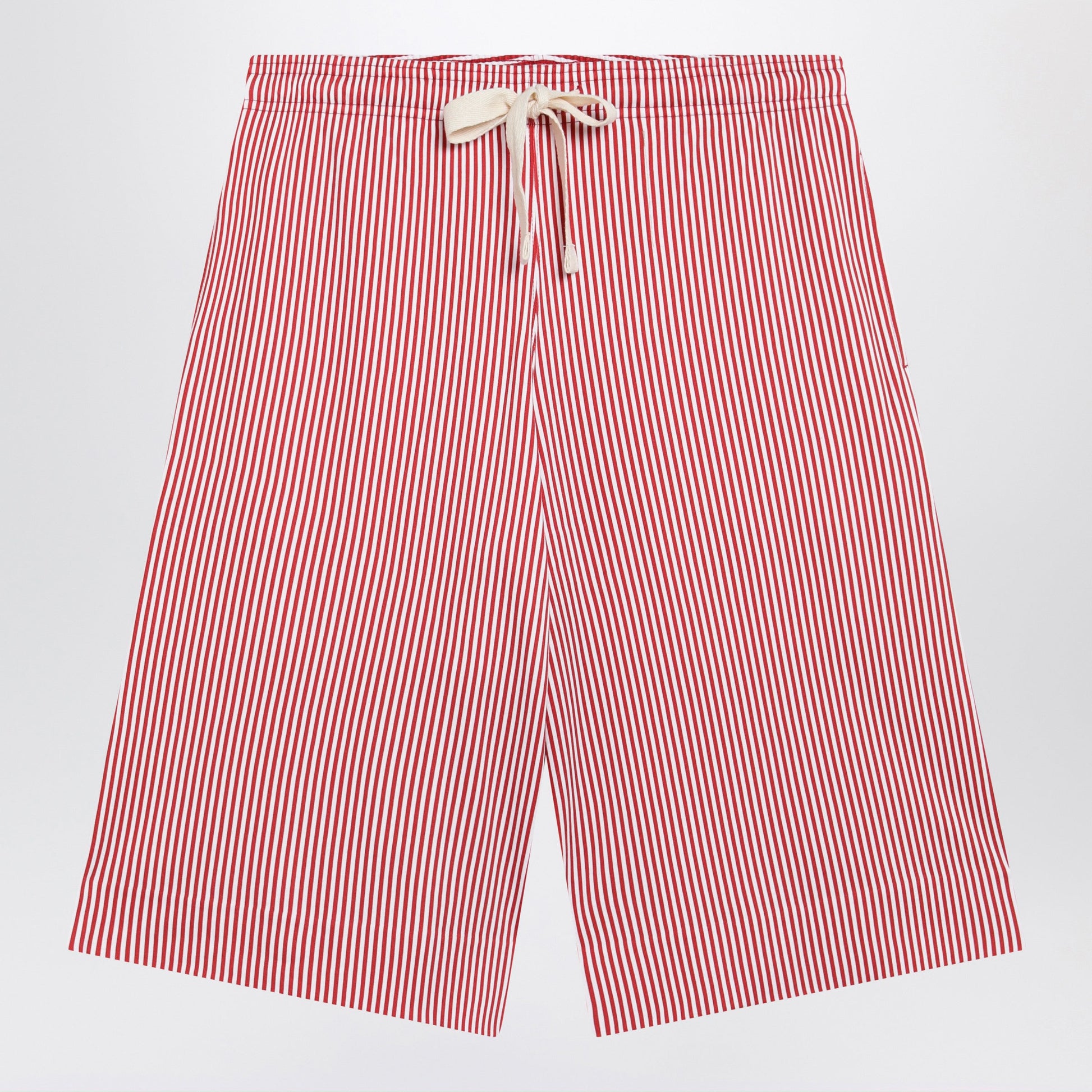 Jacquemus Red/White Striped Bermuda Shorts Women JACQUEMUS