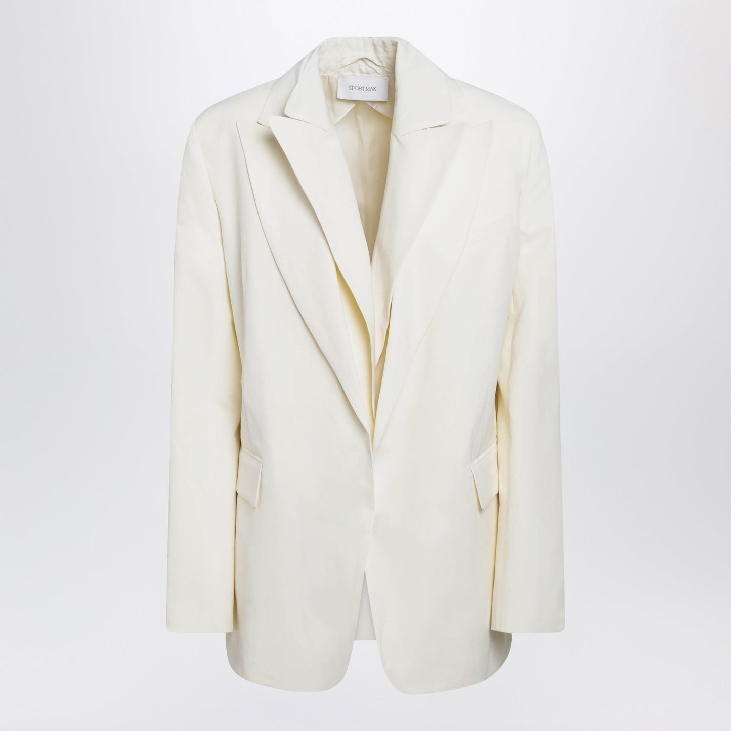 Sportmax Double-Collar Blazer In Viscose Blend, Yellow Women SPORTMAX