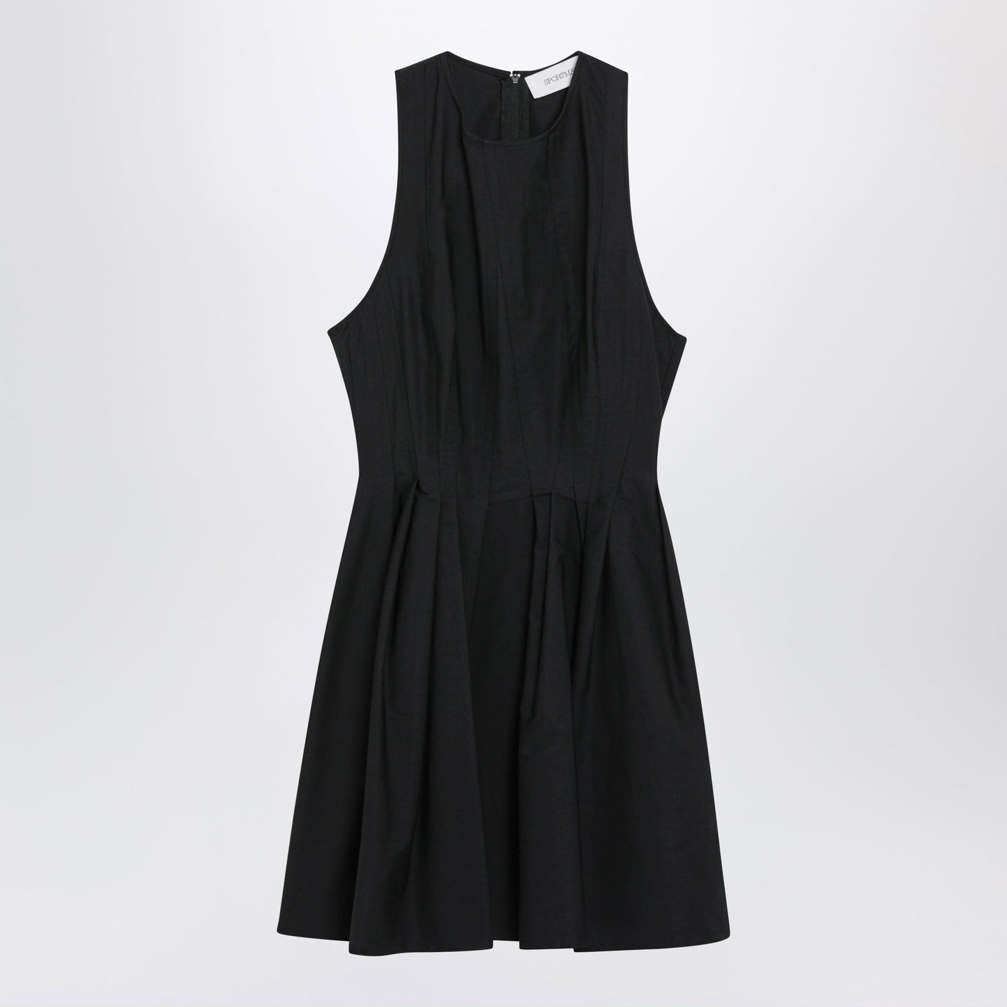 Sportmax Sleeveless Short Cotton Dress In Black Women SPORTMAX