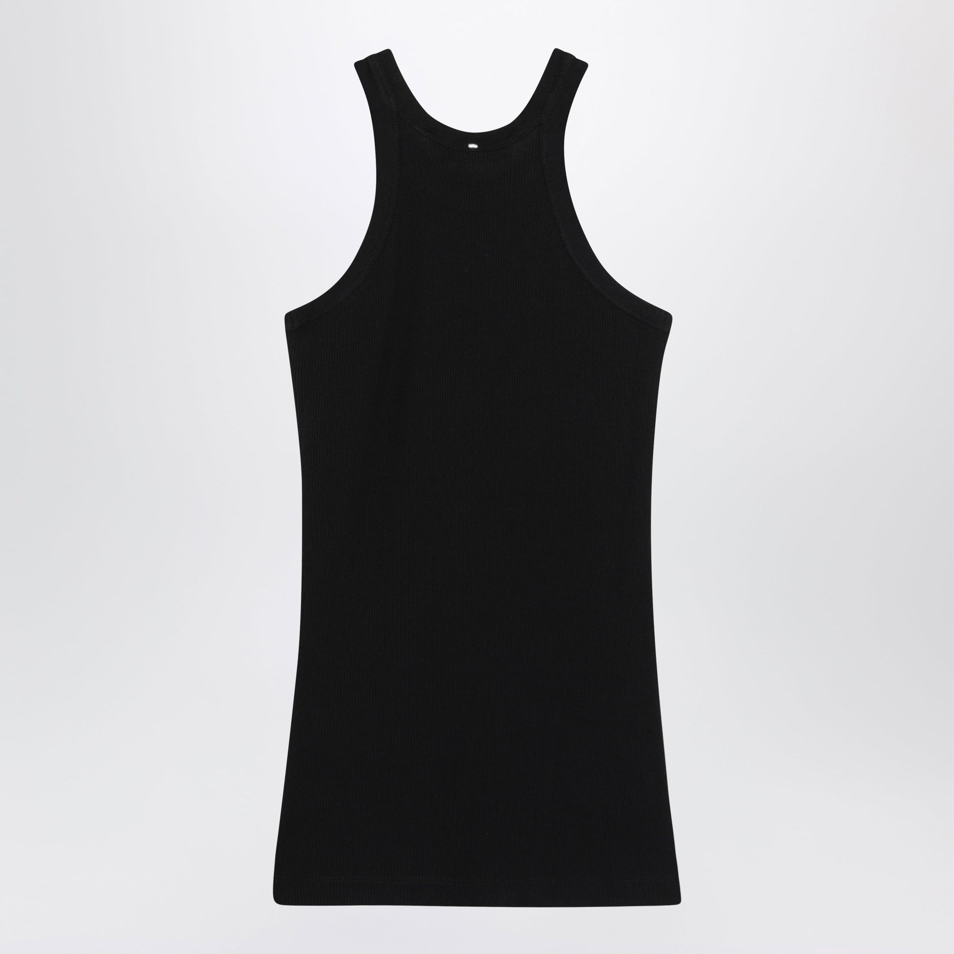 Sportmax Ribbed Cotton And Silk Halterneck Tank Top In Black Women SPORTMAX