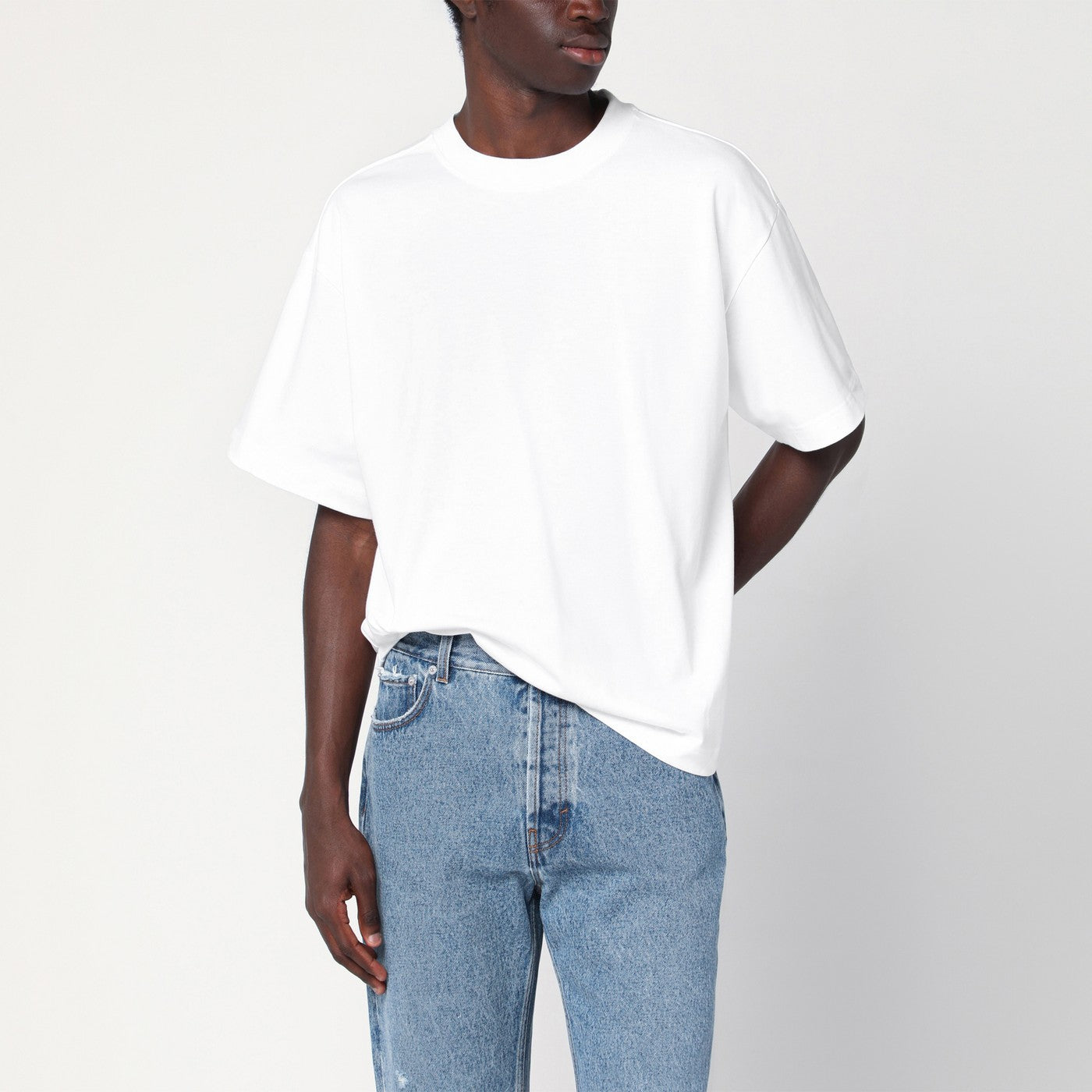 Sefr White Cotton Crew-Neck T-Shirt Men SEFR
