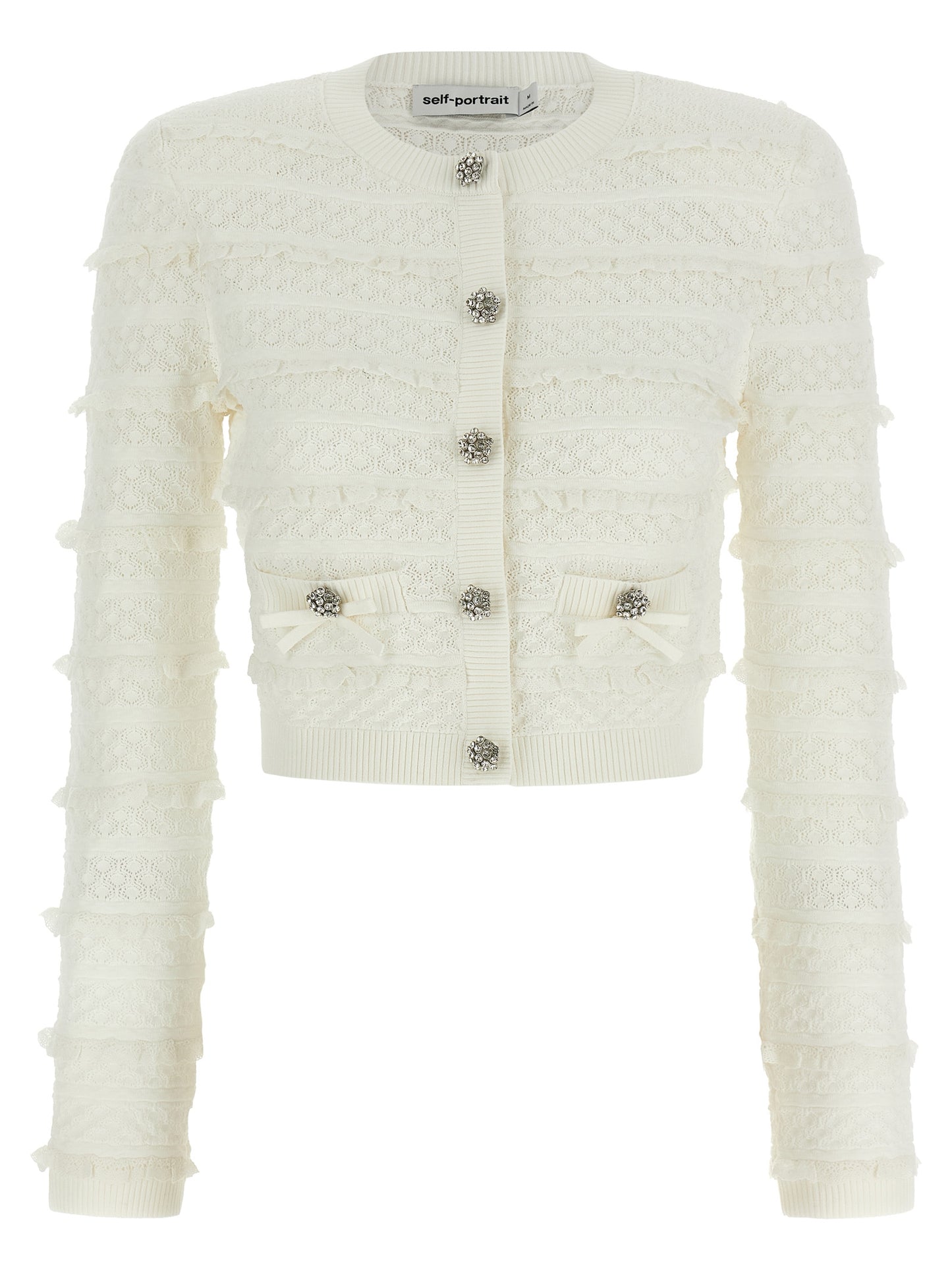 Self Portrait Women 'Pointelle Diamante' Cardigan SELF-PORTRAIT