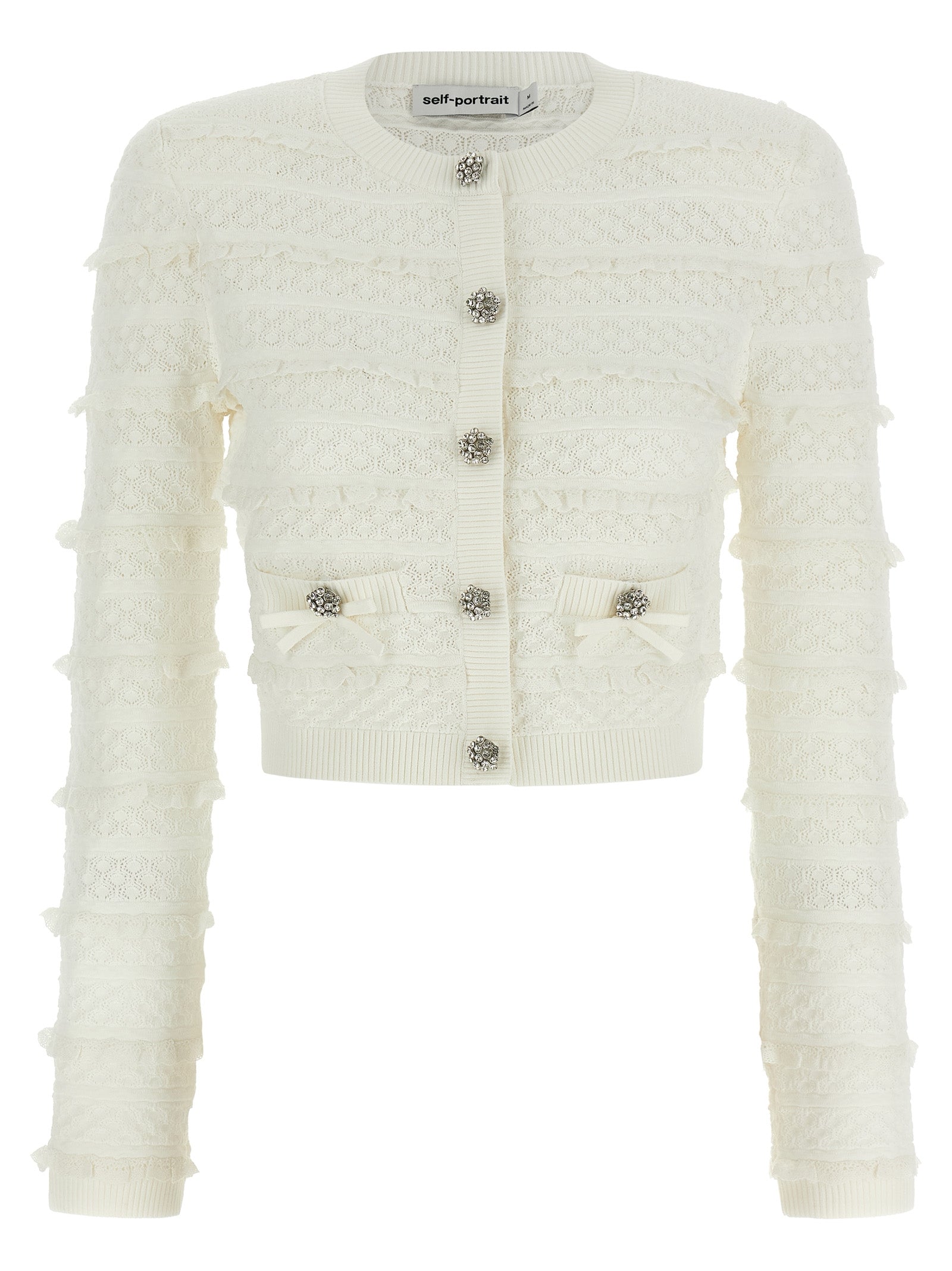 Self Portrait Women 'Pointelle Diamante' Cardigan SELF-PORTRAIT