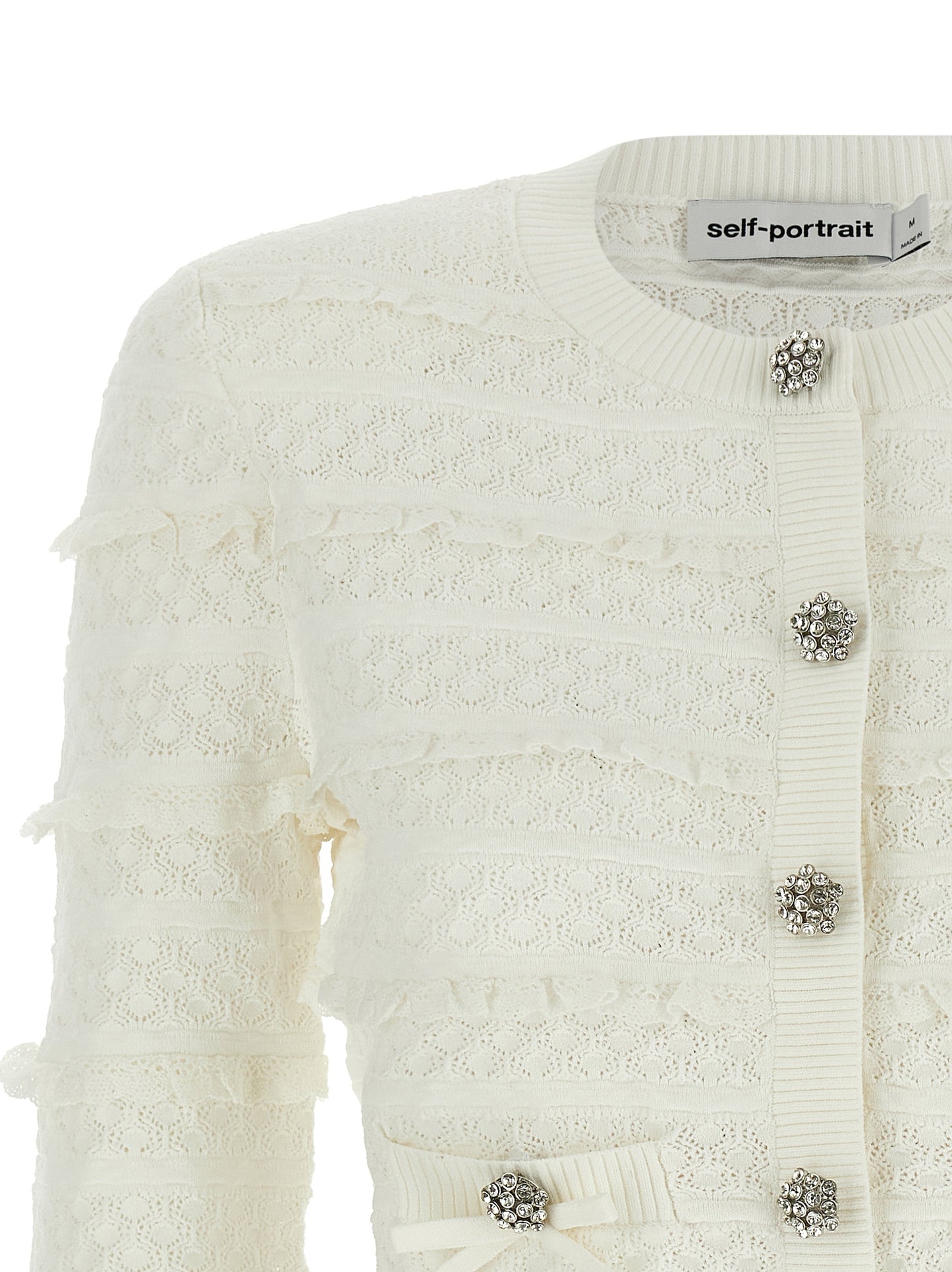Self Portrait Women 'Pointelle Diamante' Cardigan SELF-PORTRAIT