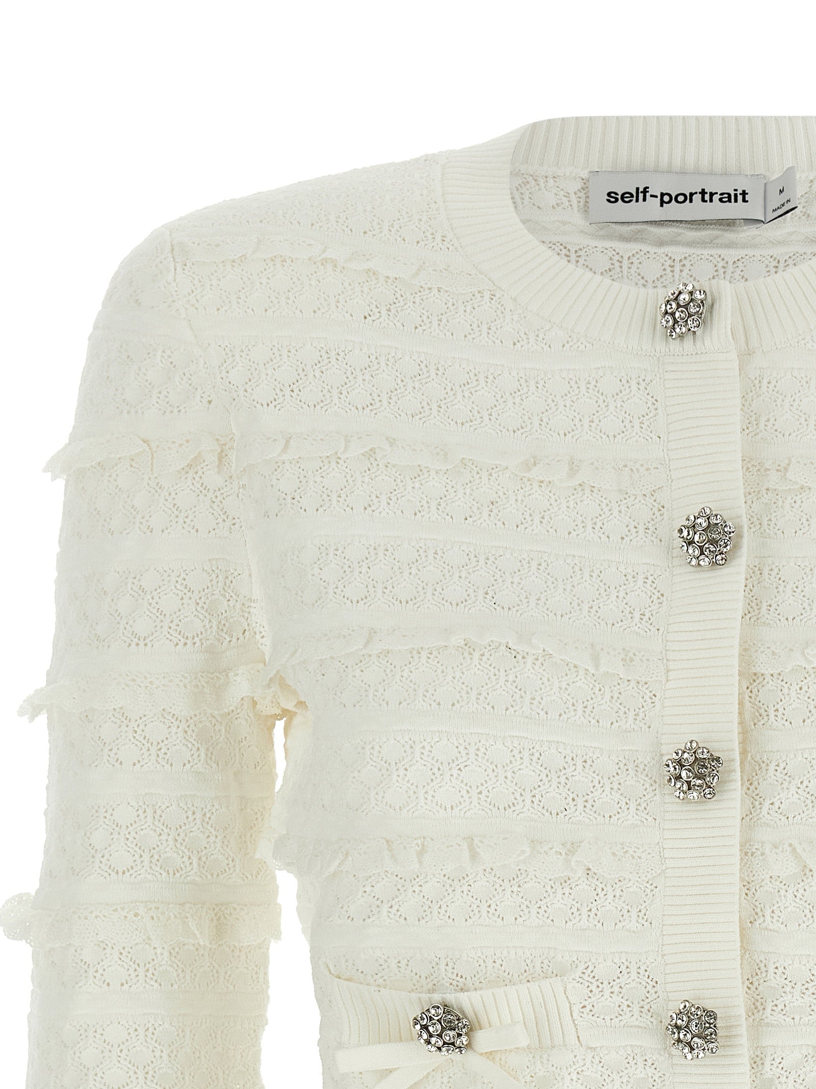 Self Portrait Women 'Pointelle Diamante' Cardigan SELF-PORTRAIT