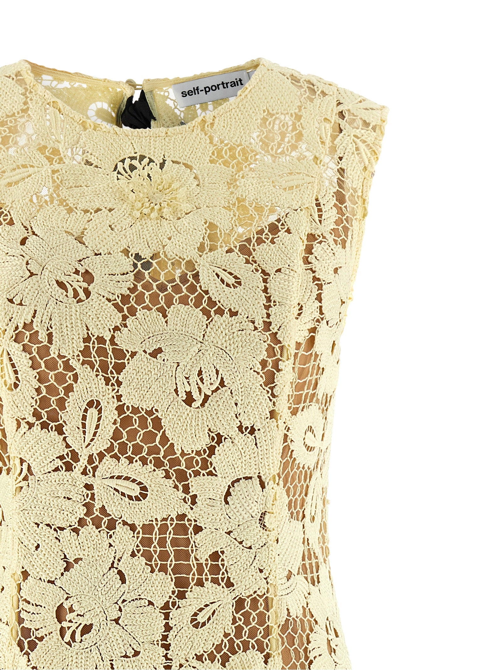 Self Portrait Women 'Yellow Crochet Lace' Midi Dress SELF-PORTRAIT