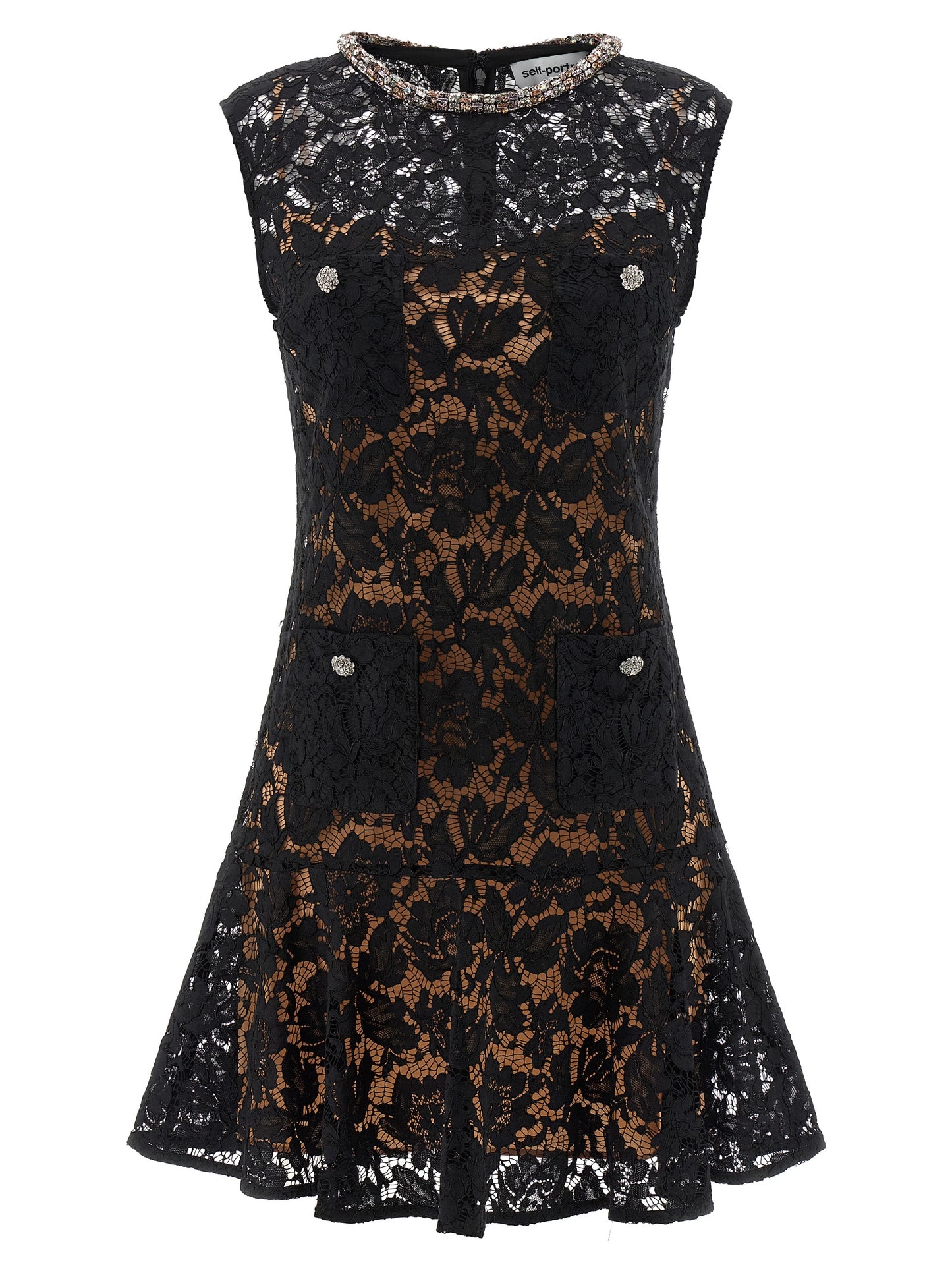 Self Portrait Women 'Black Lace Crystal' Dress SELF-PORTRAIT