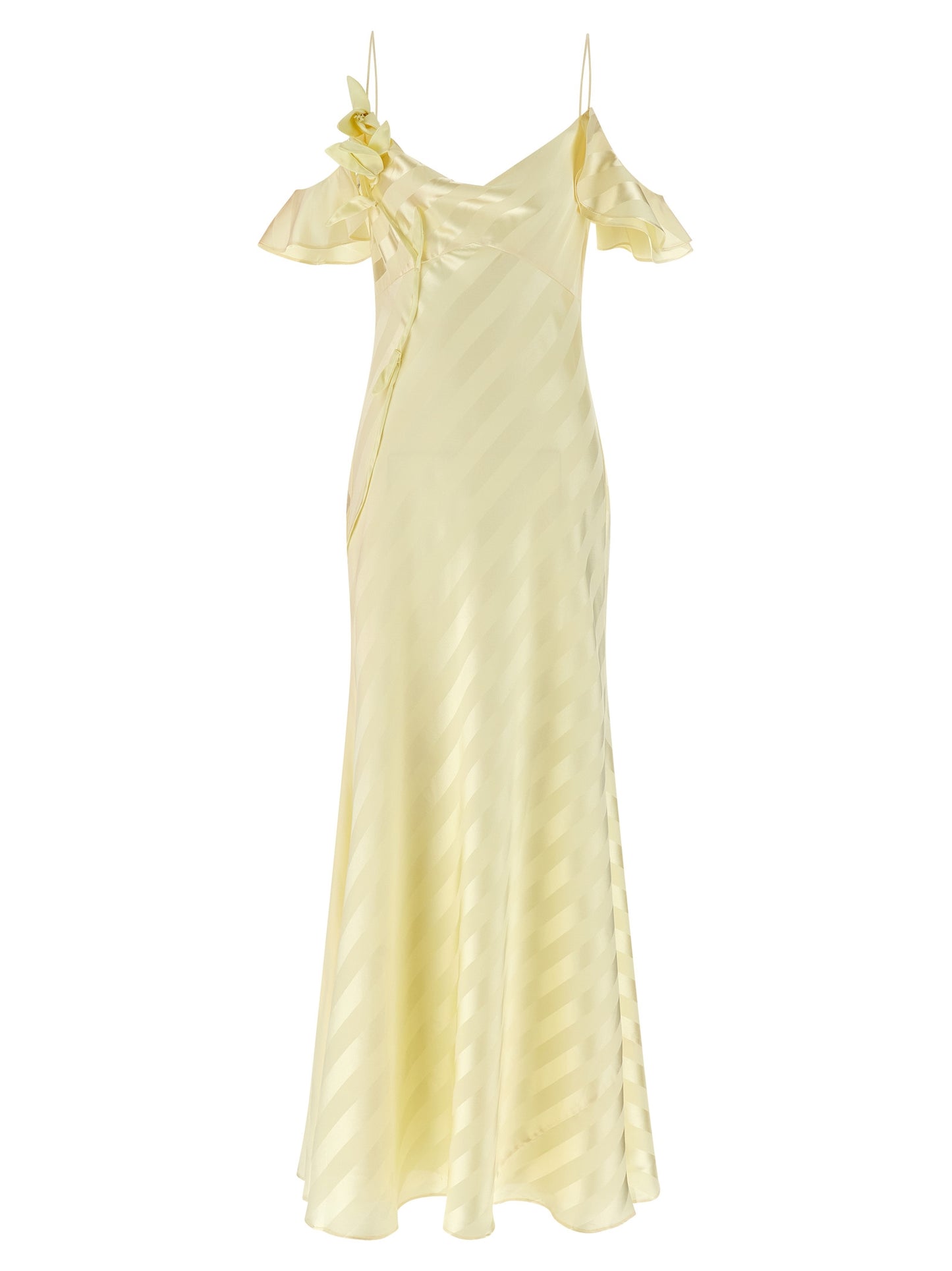 Self Portrait Women 'Satin Striped' Long Dress SELF-PORTRAIT