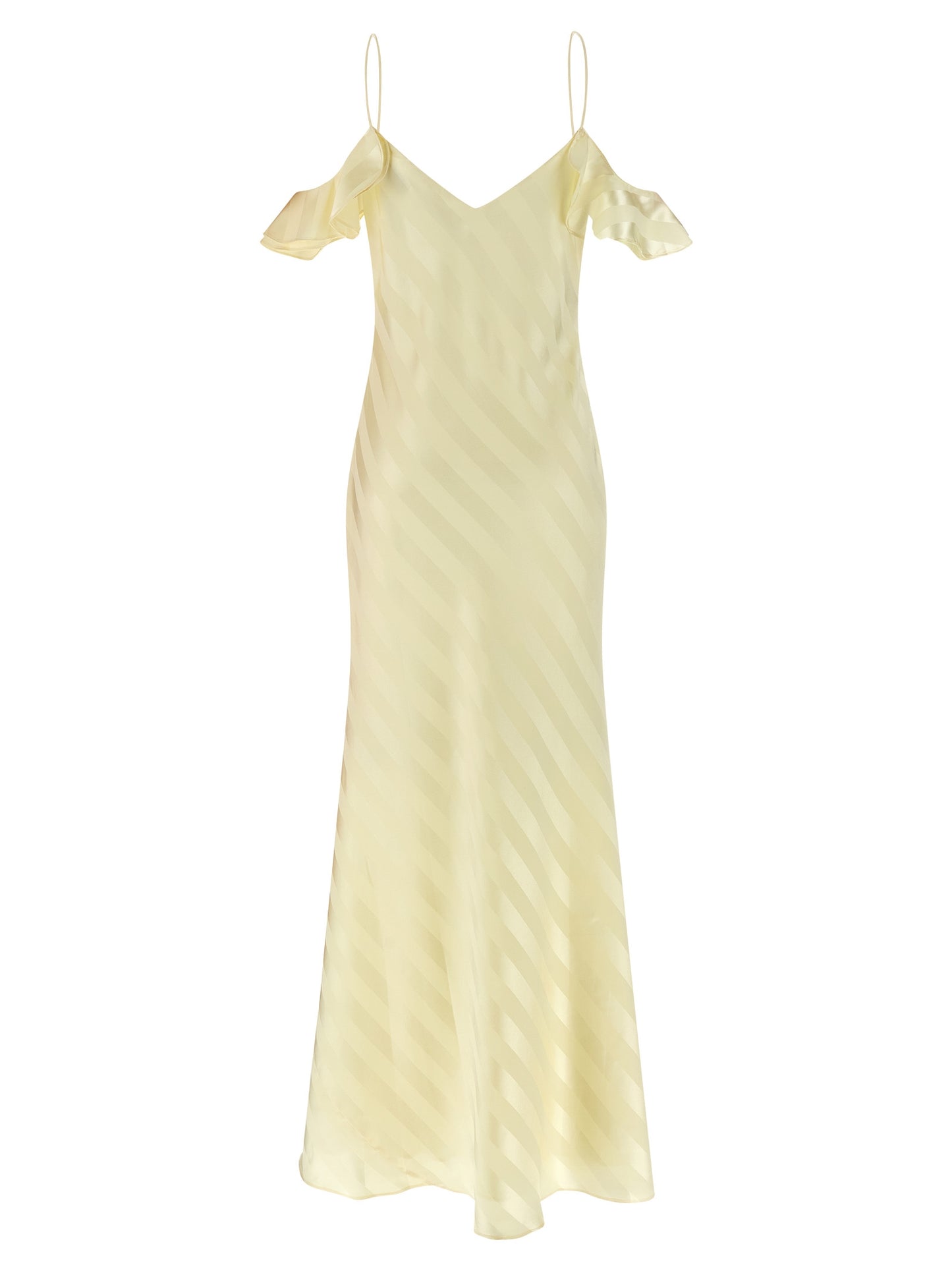 Self Portrait Women 'Satin Striped' Long Dress SELF-PORTRAIT
