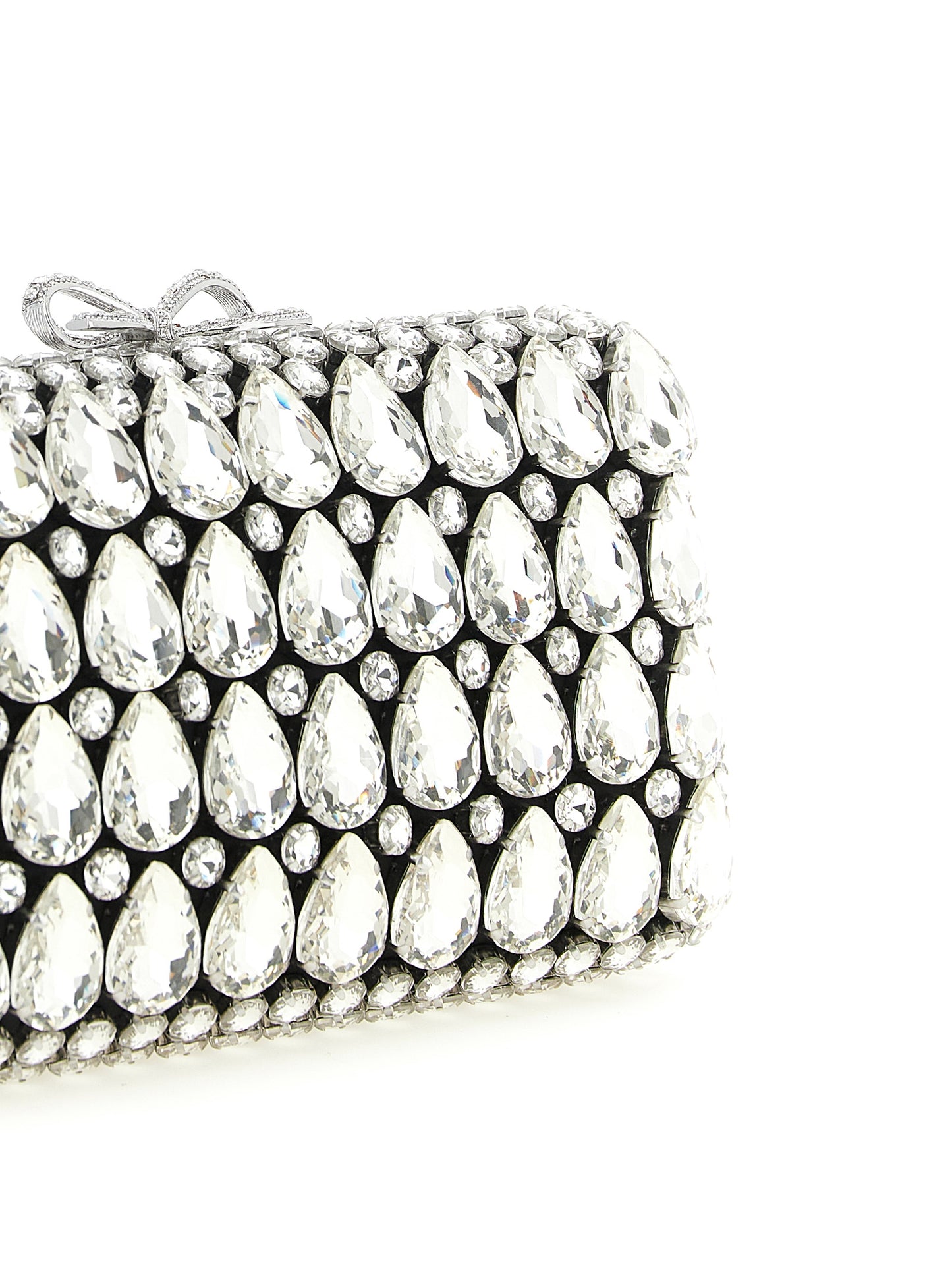 Self Portrait Women 'Black Satin Crystal' Clutch SELF-PORTRAIT