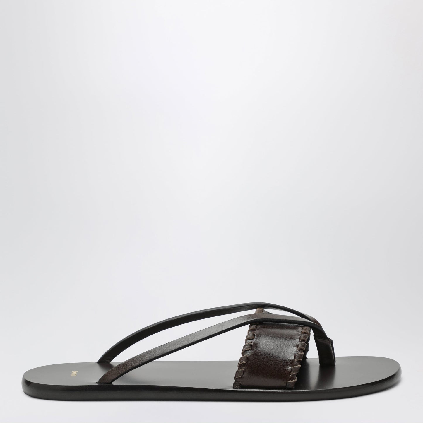 Jude Brown Leather Flip-Flop Sandals Women Jude