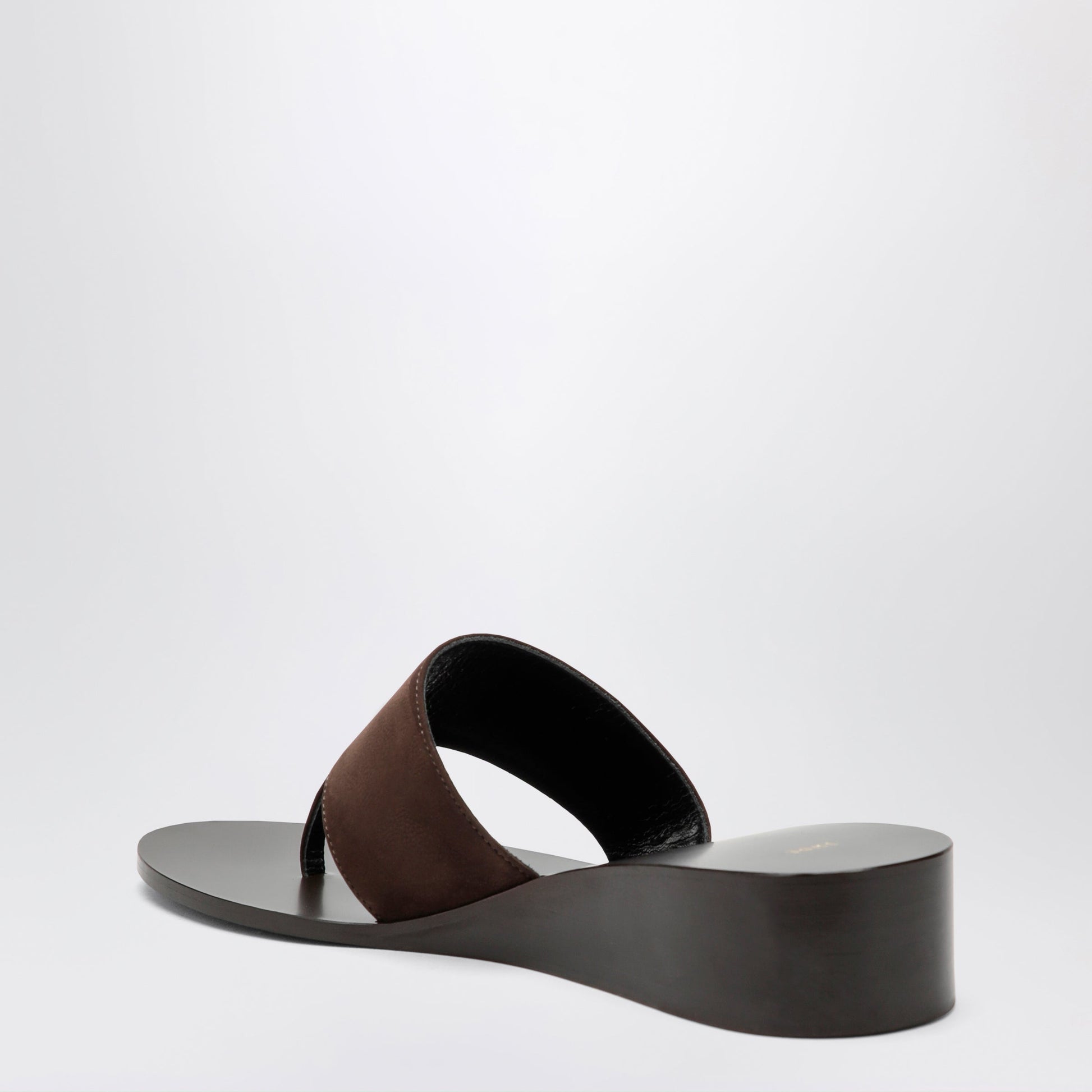 Jude Brown High-Heel Suede Flip-Flops Women Jude