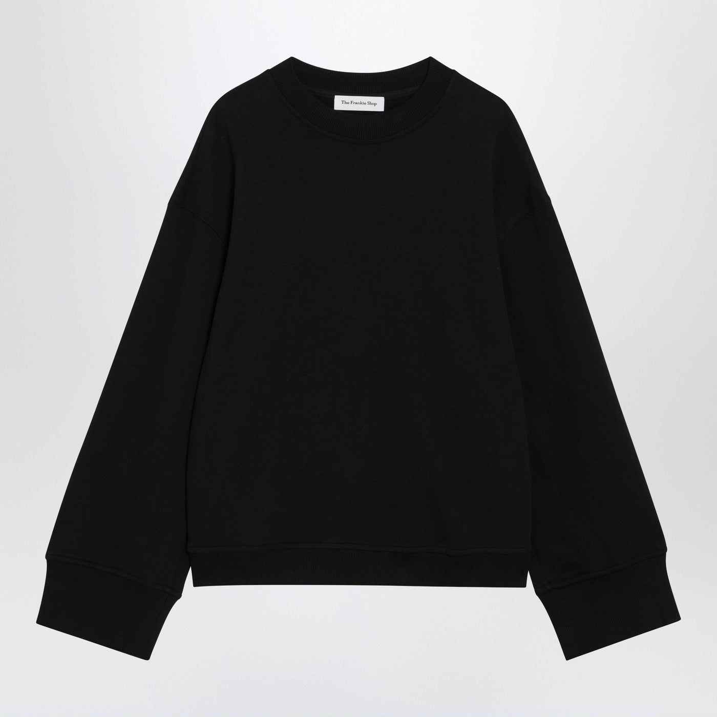 The Frankie Shop Black Talia Cotton-Blend Sweatshirt Women The Frankie Shop