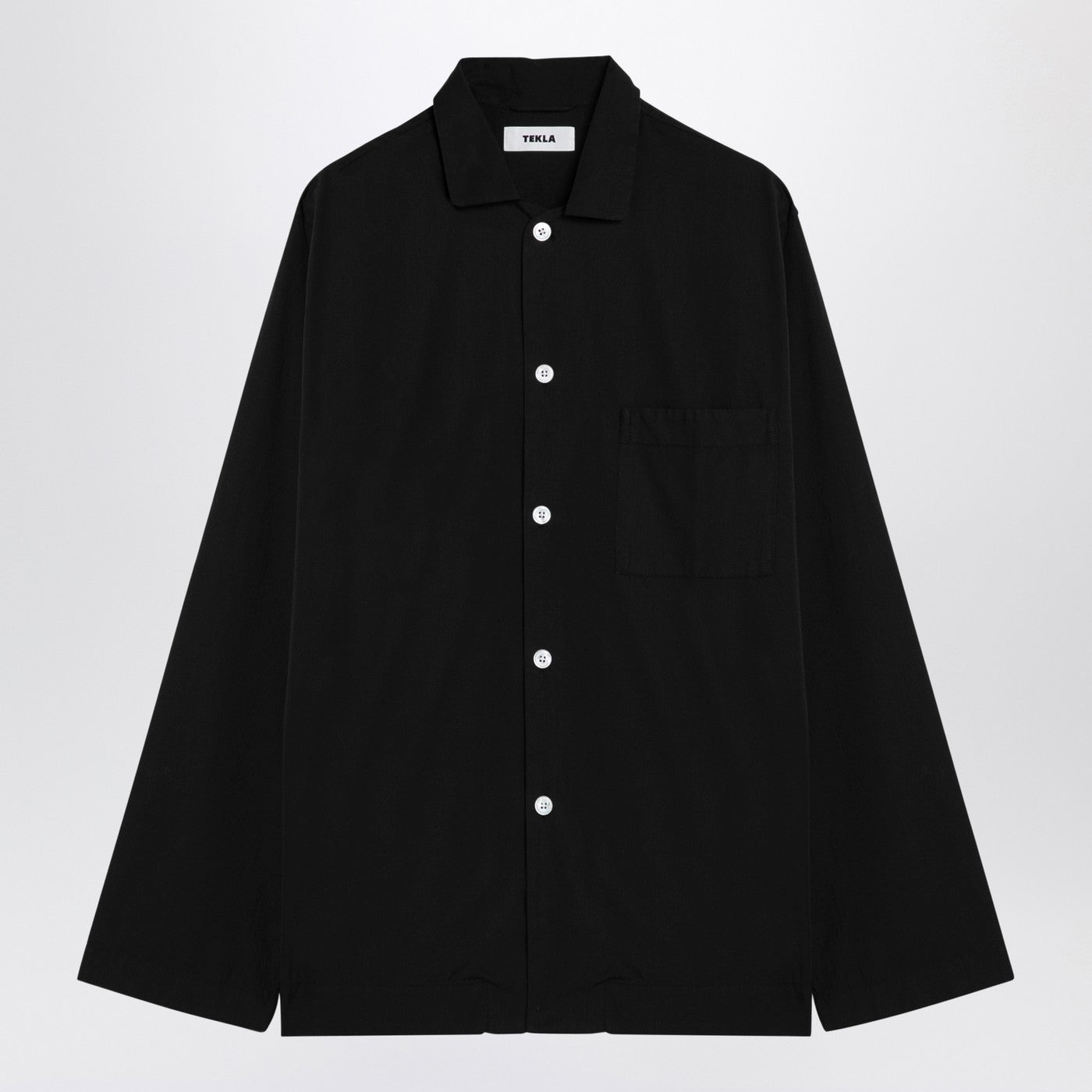 Tekla Black Pyjama Shirt Men Tekla