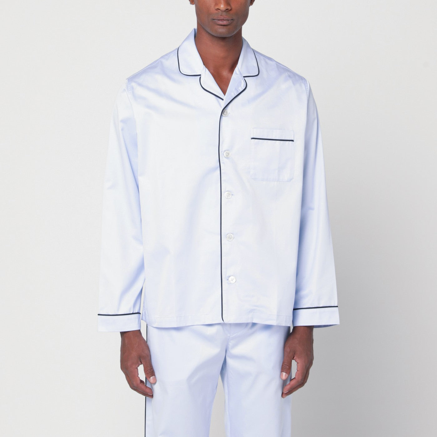 Tekla Light Blue Pyjama Shirt Men Tekla