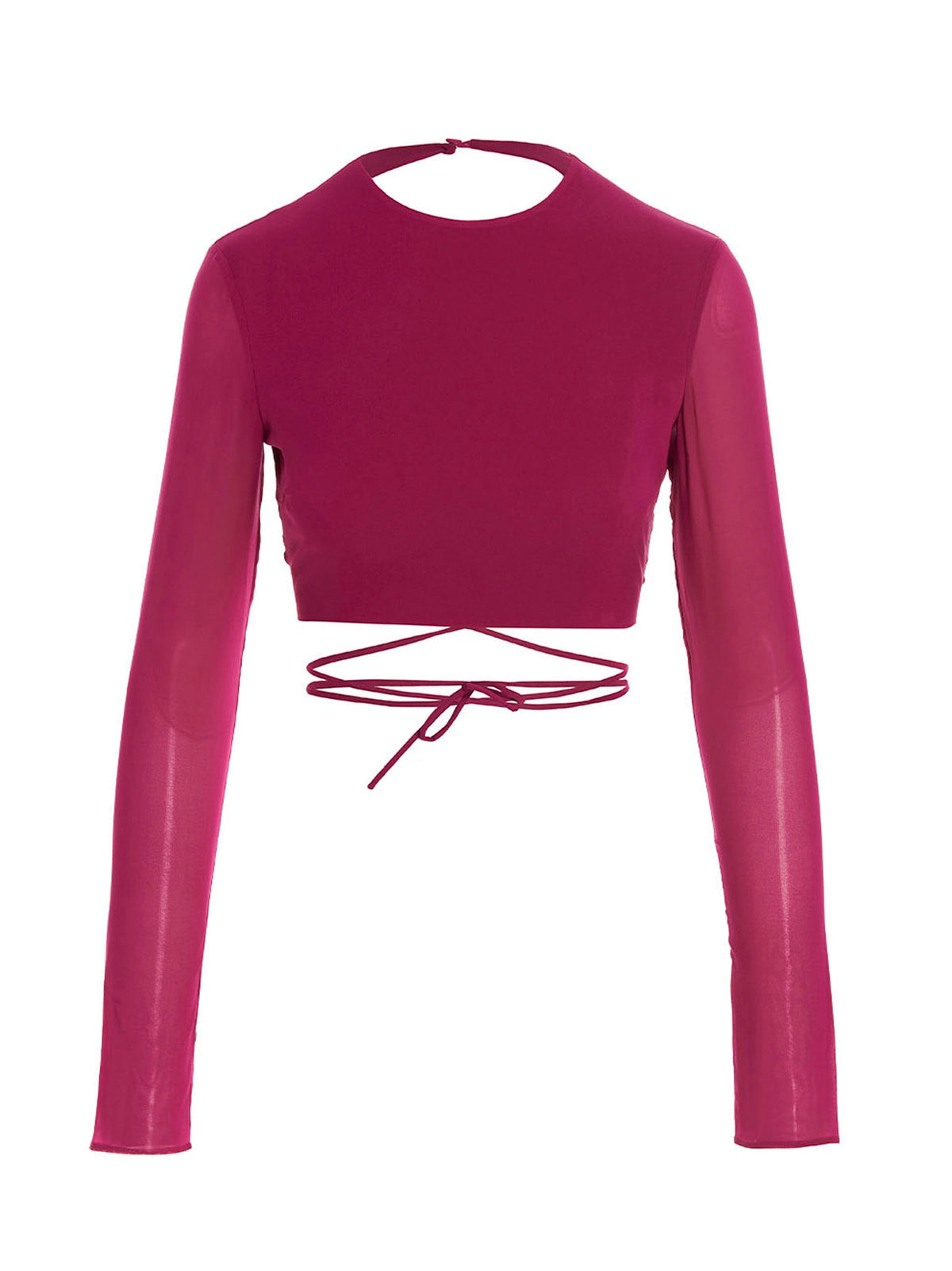 The Andamane Women Cropped Georgette Top THE ANDAMANE