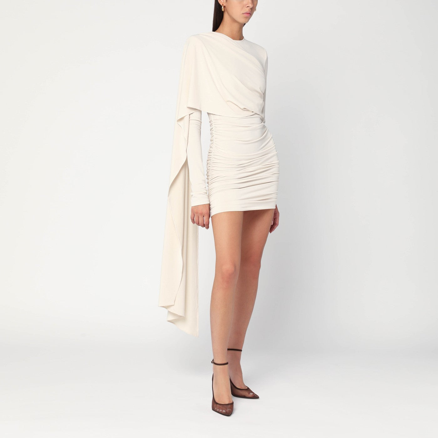 The Andamane Xenia Ivory Mini Dress Women THE ANDAMANE