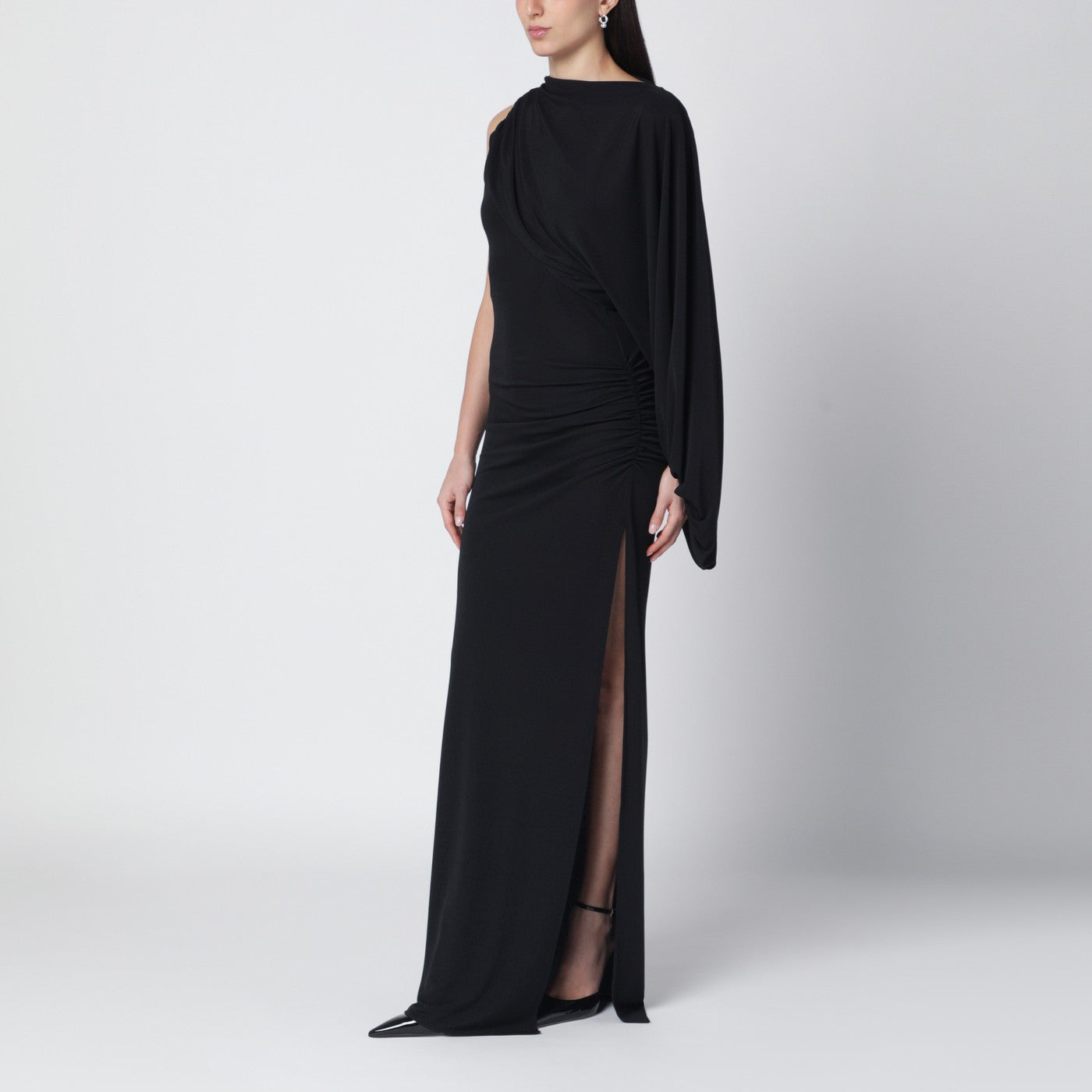 The Andamane Black Selene One-Shoulder Long Dress Women THE ANDAMANE