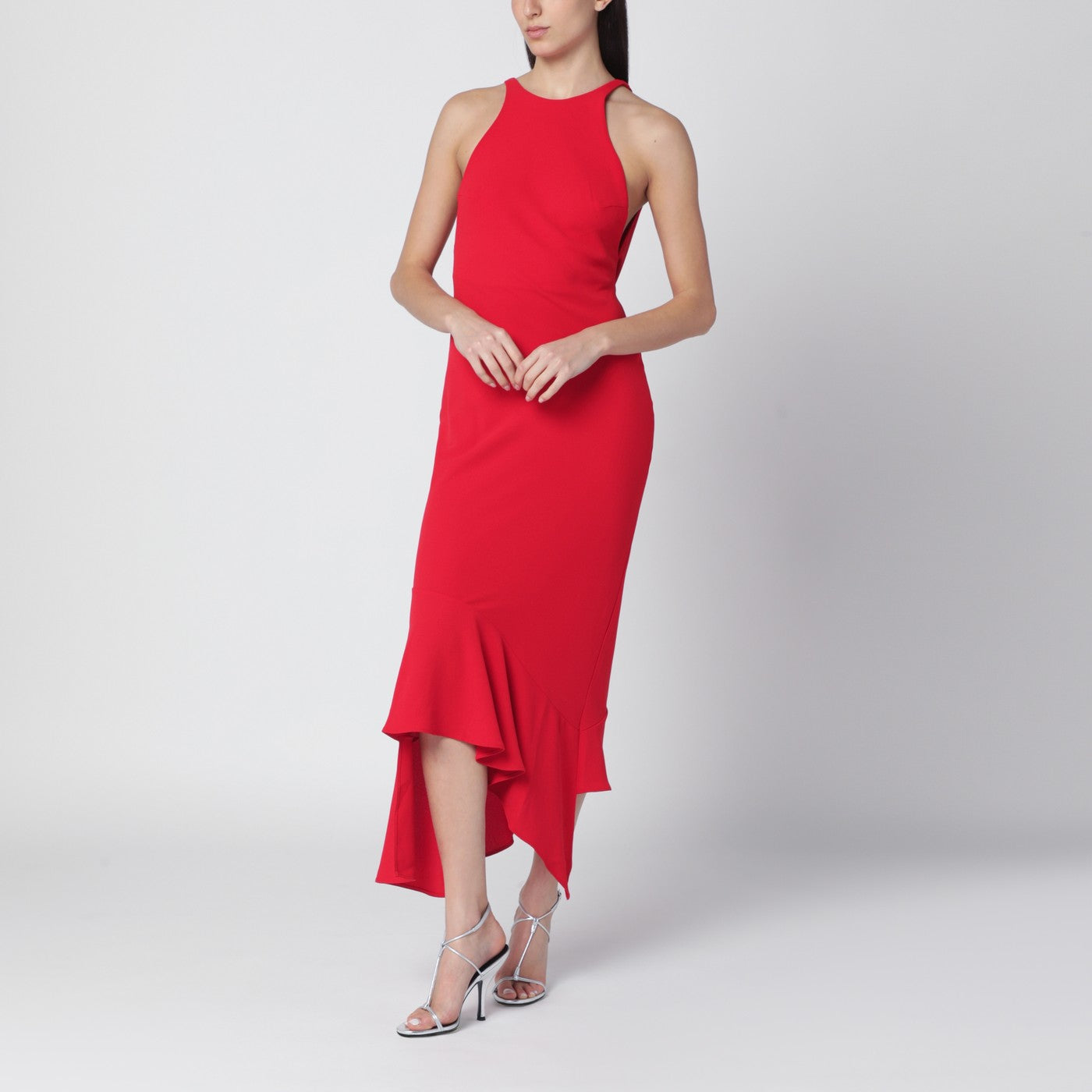 The Andamane Red Carmen Open-Back Dress Women THE ANDAMANE
