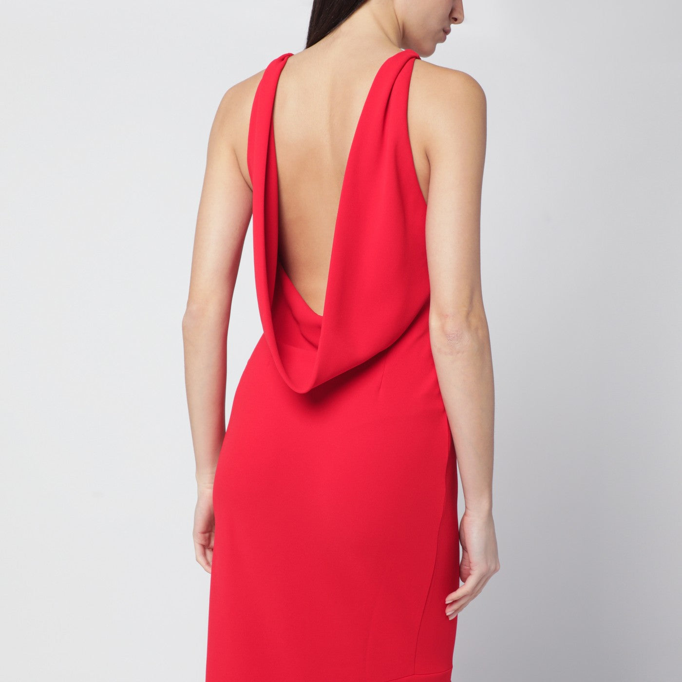 The Andamane Red Carmen Open-Back Dress Women THE ANDAMANE