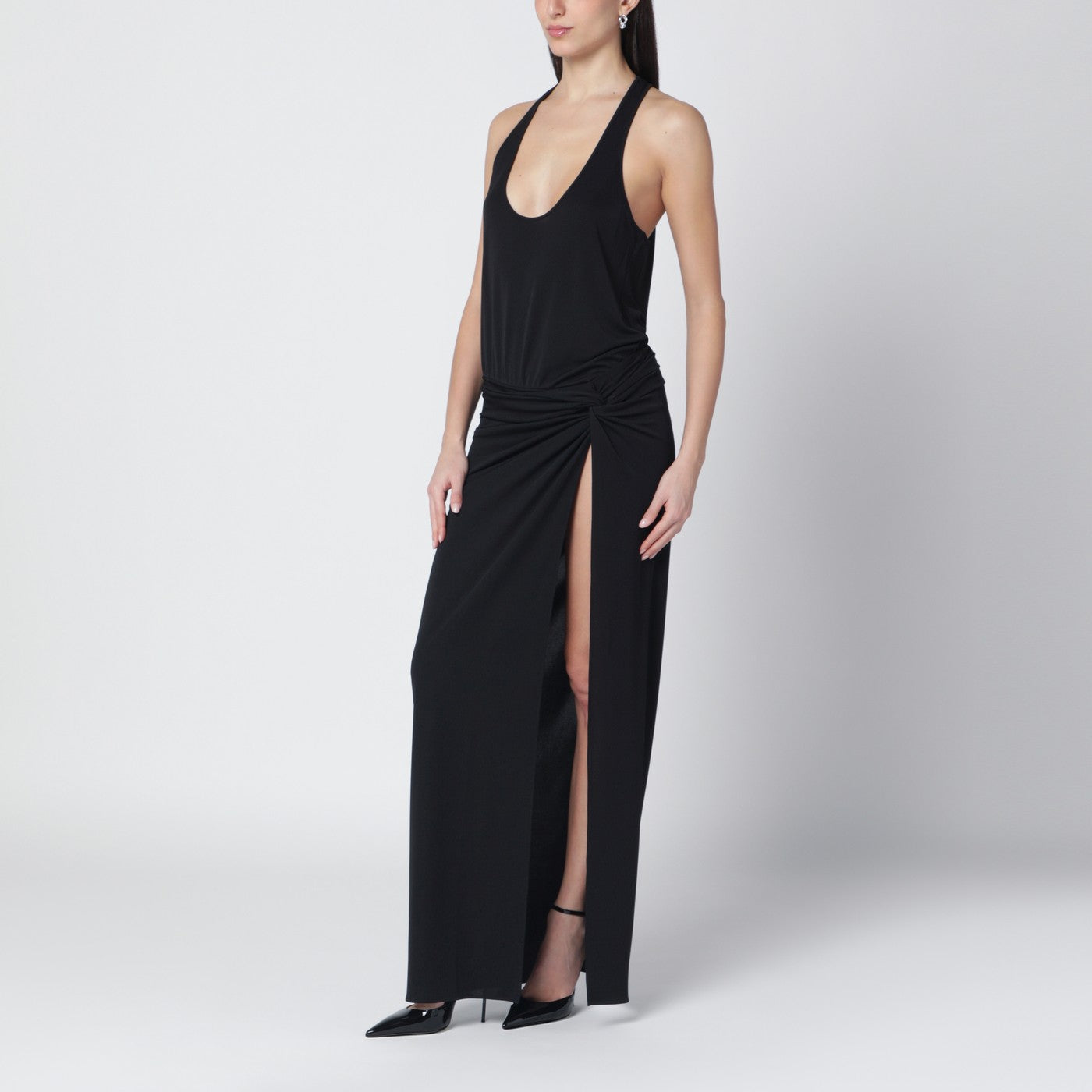 The Andamane Black Juno Dress With Ruching Women THE ANDAMANE