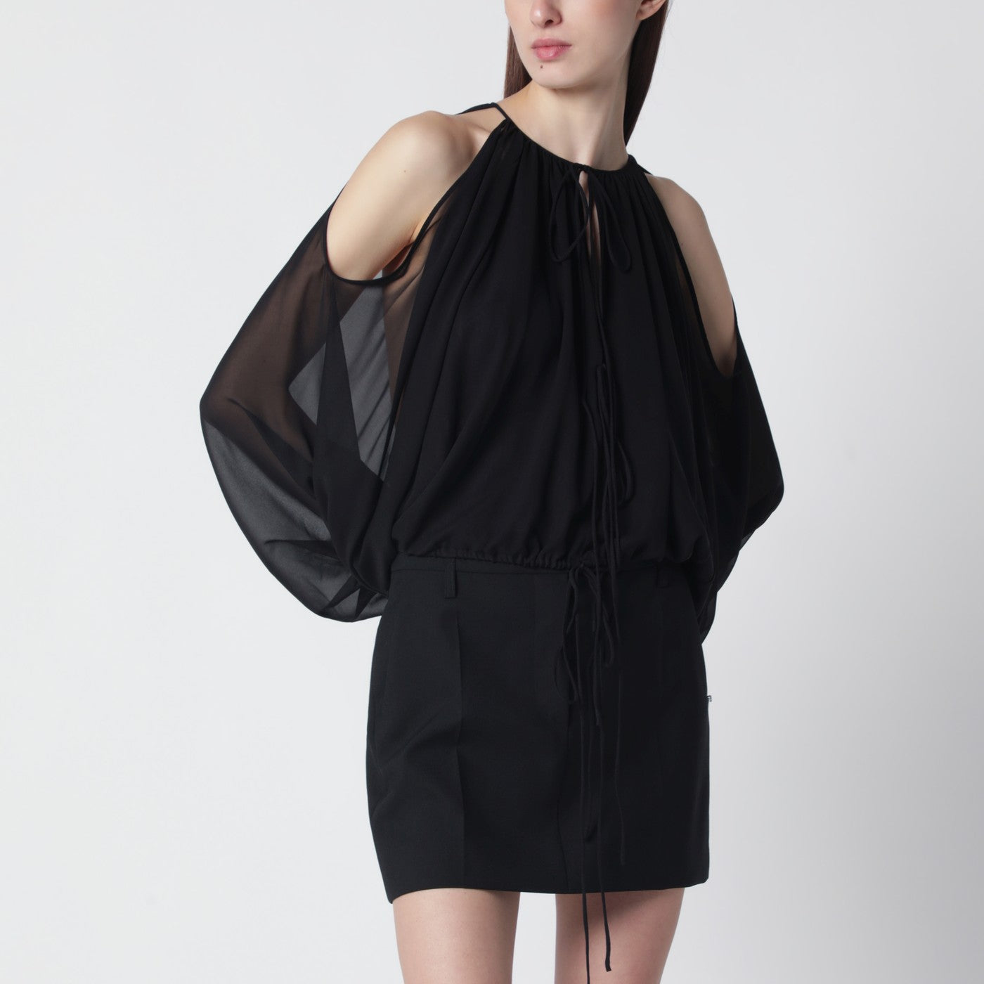 The Andamane Black Off-Shoulder Blouse Women THE ANDAMANE