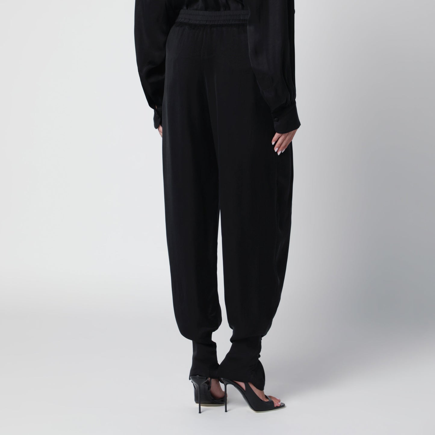 The Andamane Renee Black Cupro Trousers Women THE ANDAMANE