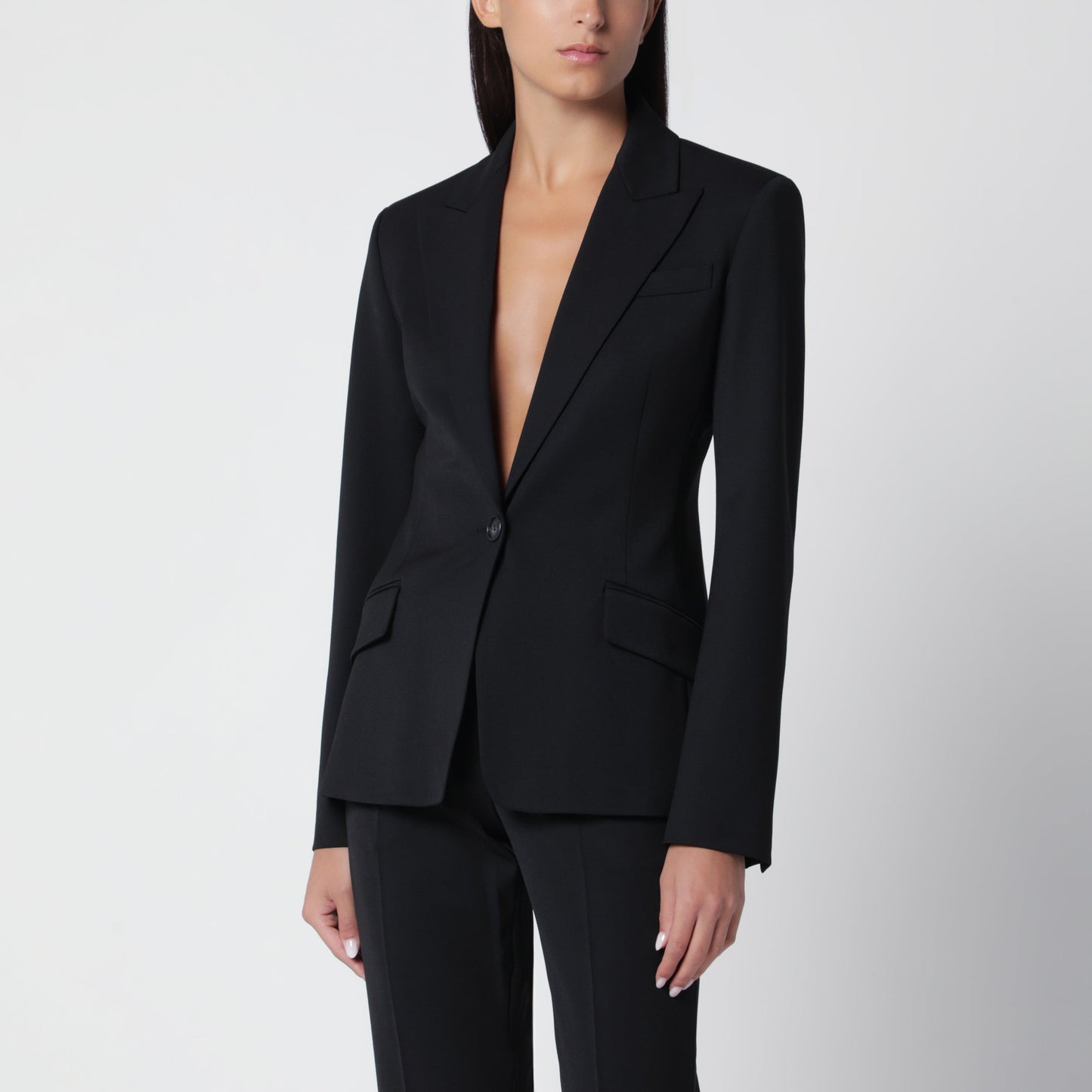 The Andamane Single-Breasted Black Jacket In Wool Blend Women THE ANDAMANE