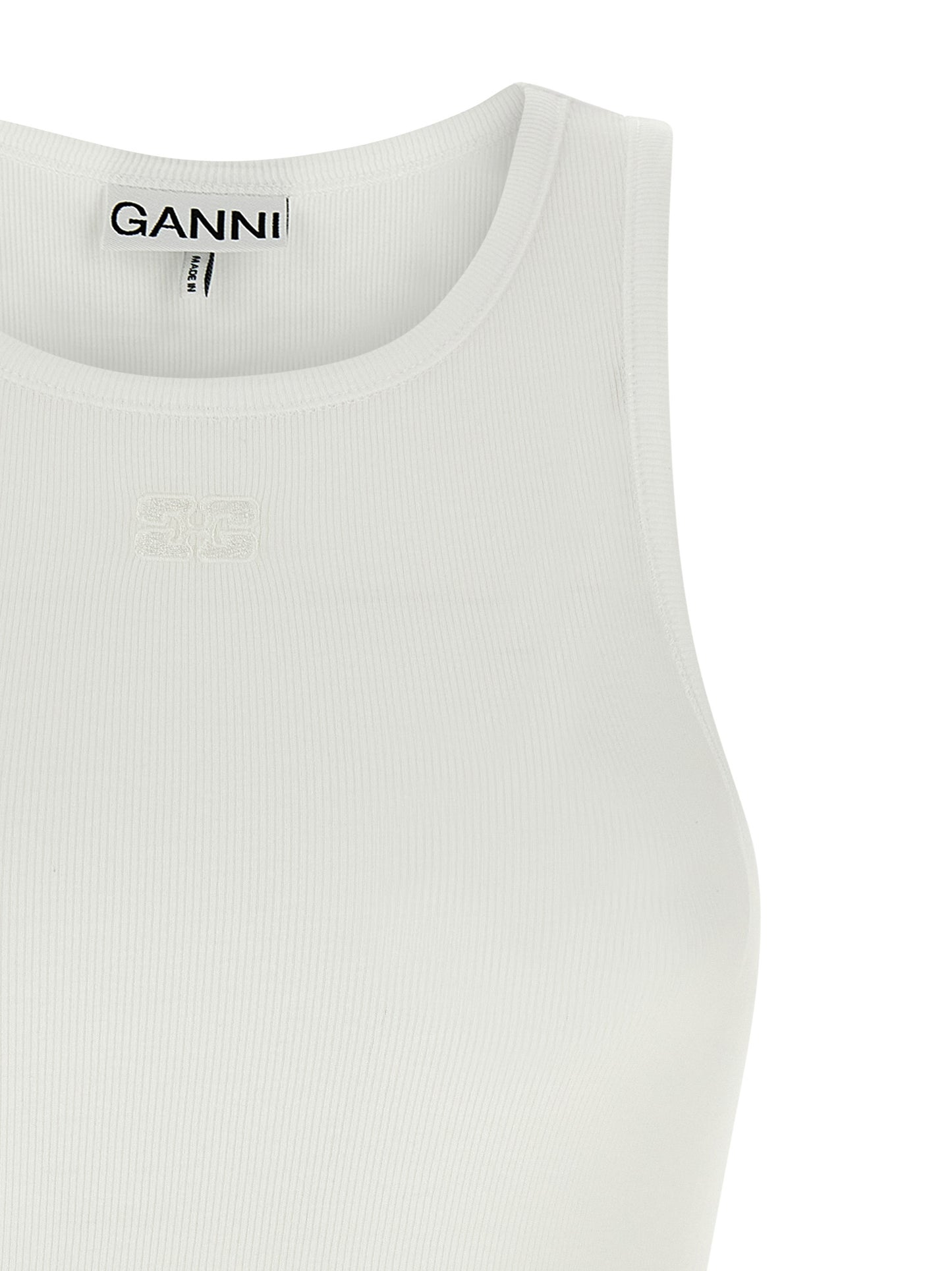 Ganni Women Ribbed Top GANNI