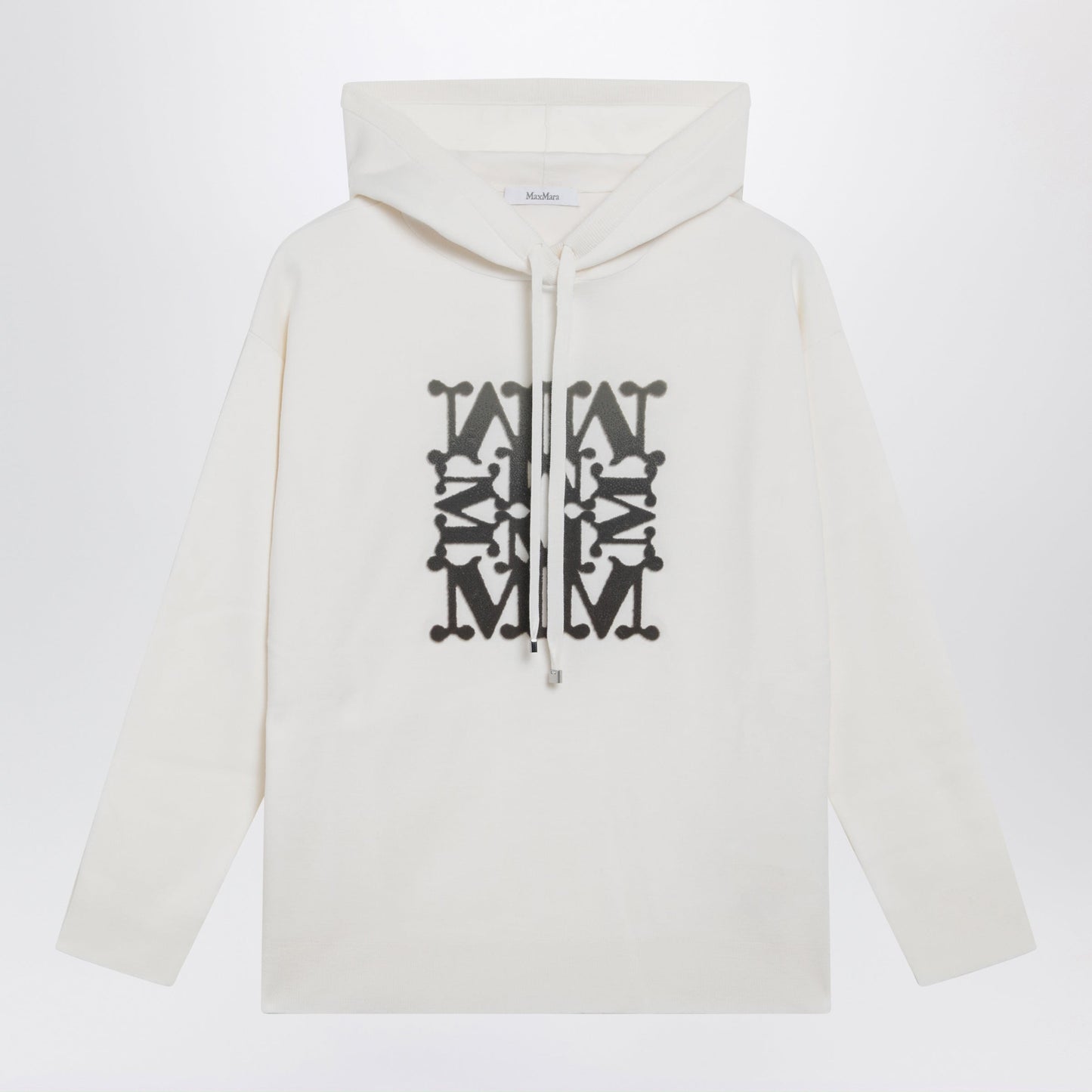 Max Mara Taddeo Hooded Virgin Wool Sweater In White Women MAX MARA