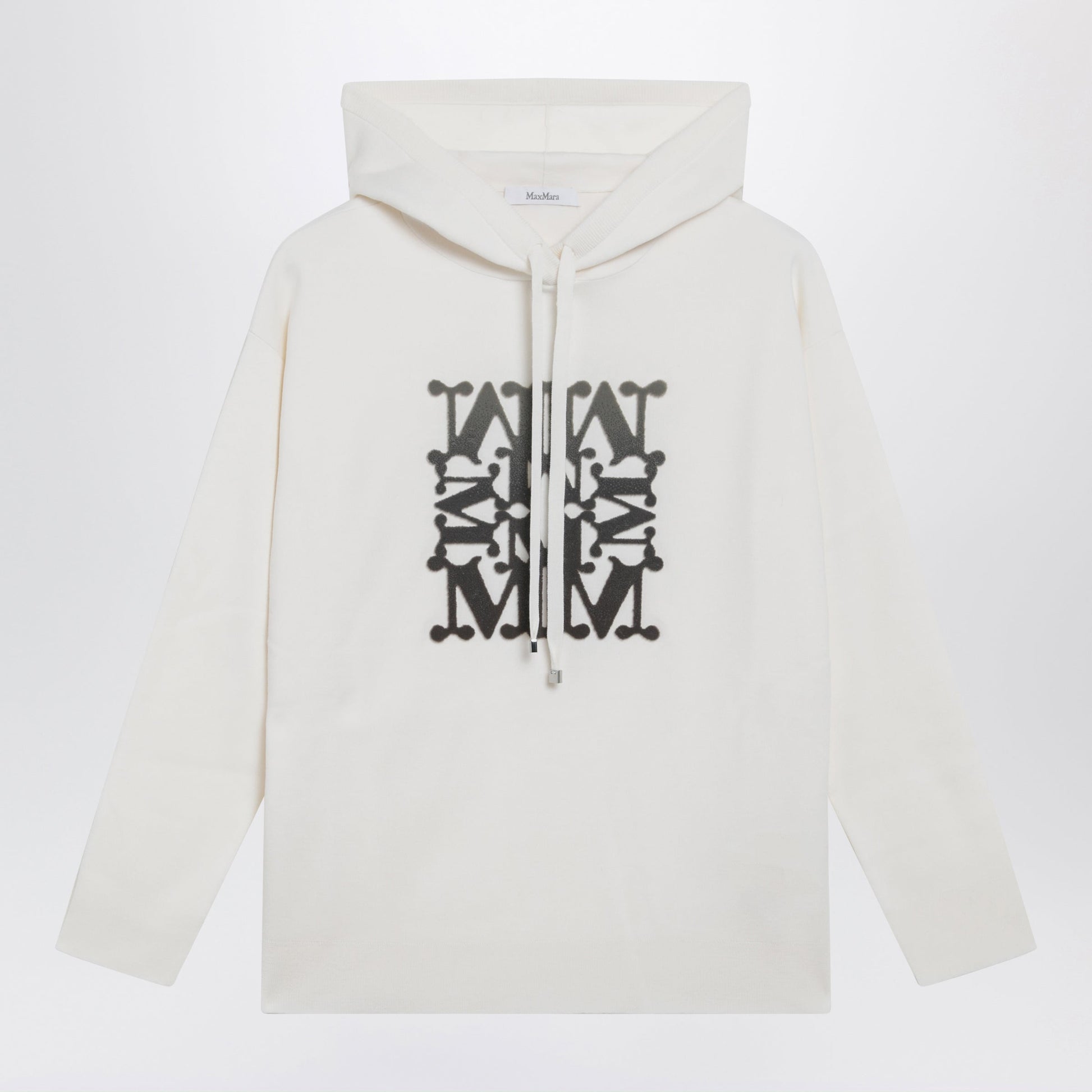 Max Mara Taddeo Hooded Virgin Wool Sweater In White Women MAX MARA