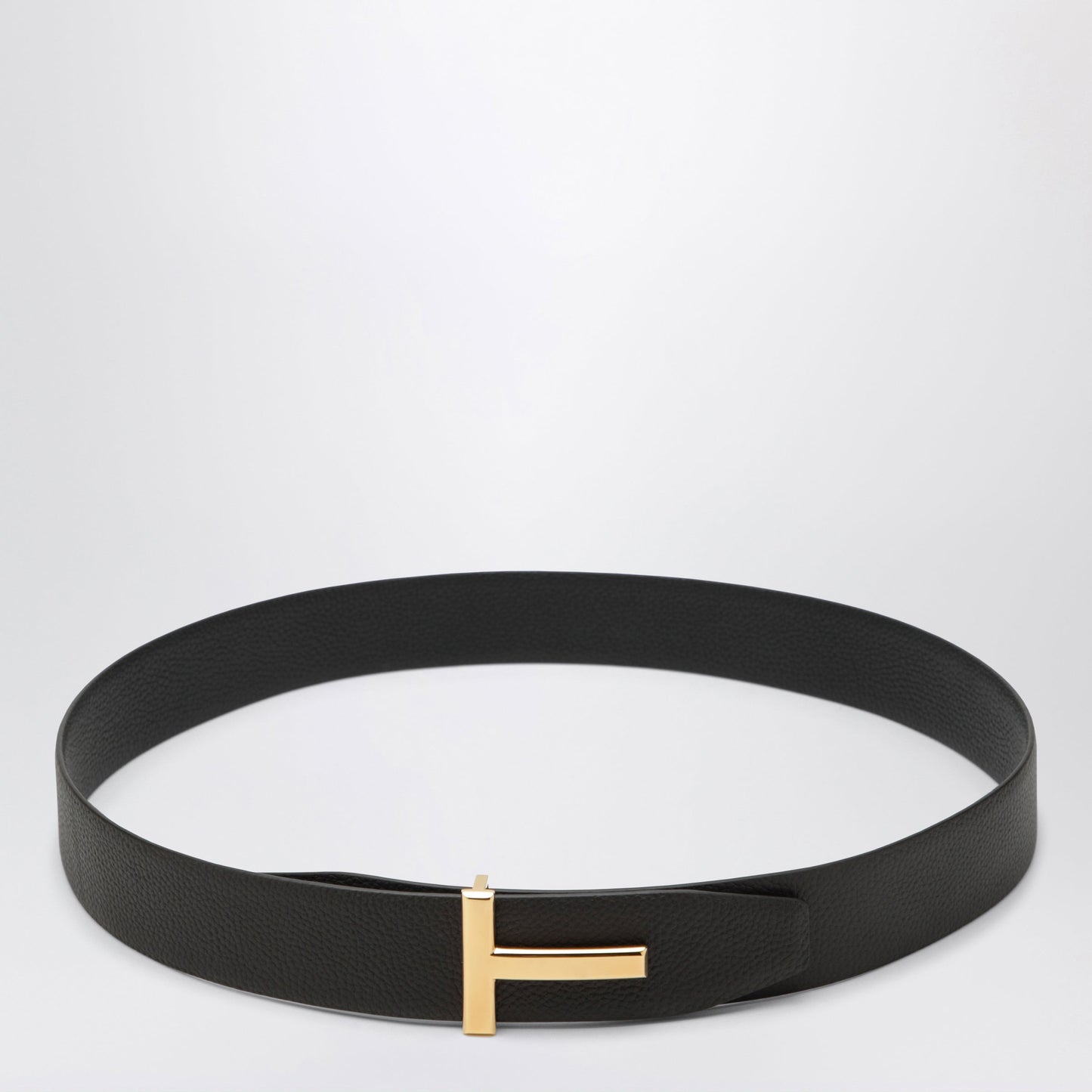 Tom Ford Reversible T-Icon Grained Leather Belt In Brown And Black Men TOM FORD