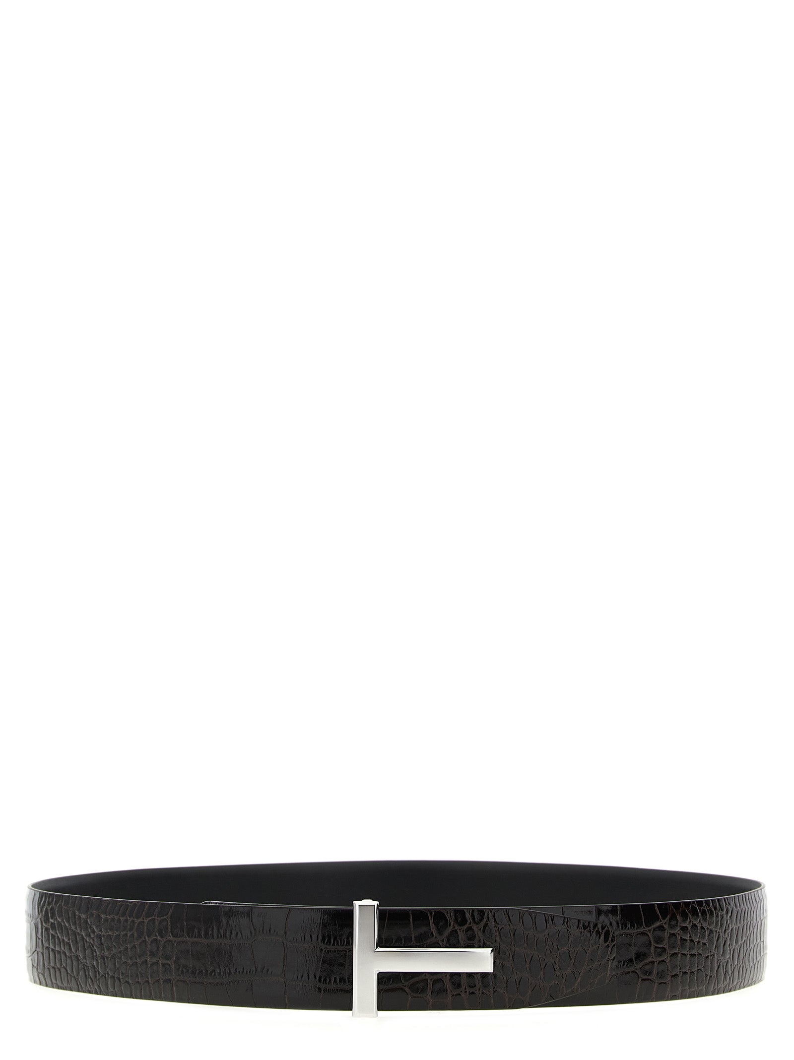Tom Ford Men Reversible Crocodile Leather Belt TOM FORD