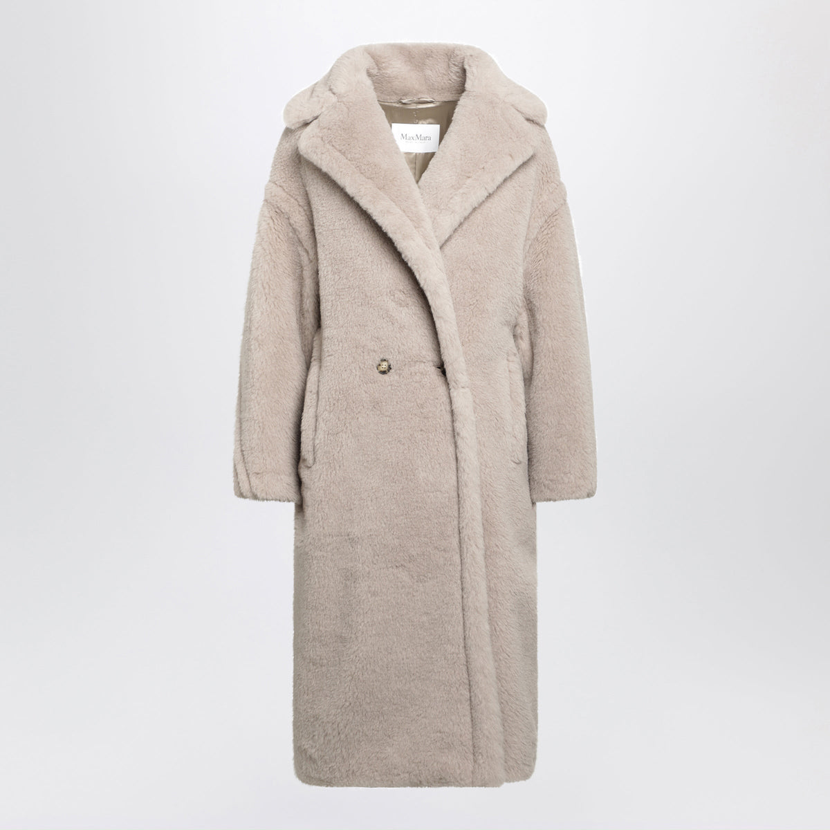 Max Mara Teddy Bear Icon Coat In Beige Taupe Alpaca And Wool Women MAX MARA
